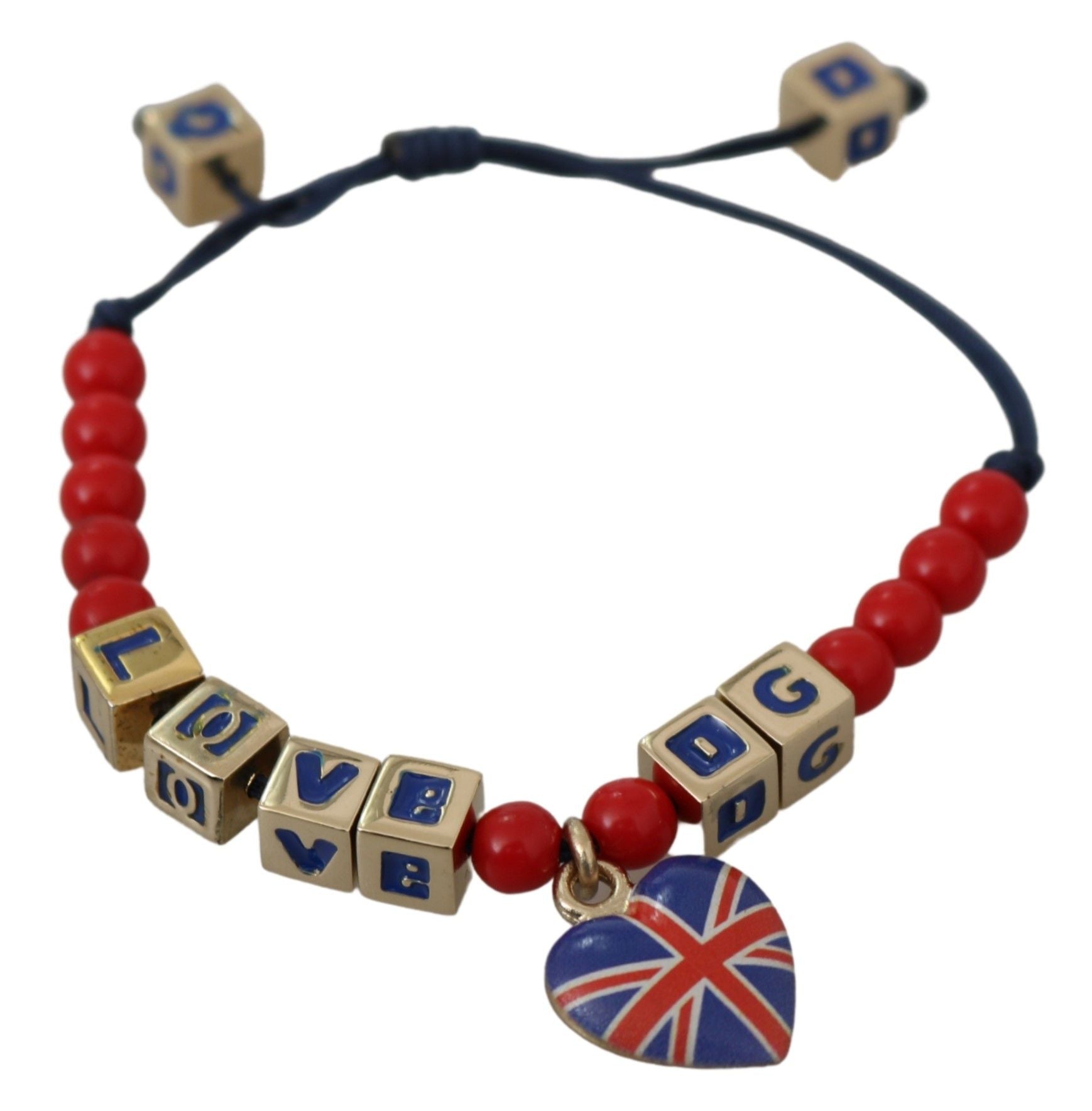 Dolce & Gabbana Elegant Blue Red Glass Cotton Blend Bracelet - Luksusmuotia Dolce & Gabbana - Tutustu YVES JAVANNI® 