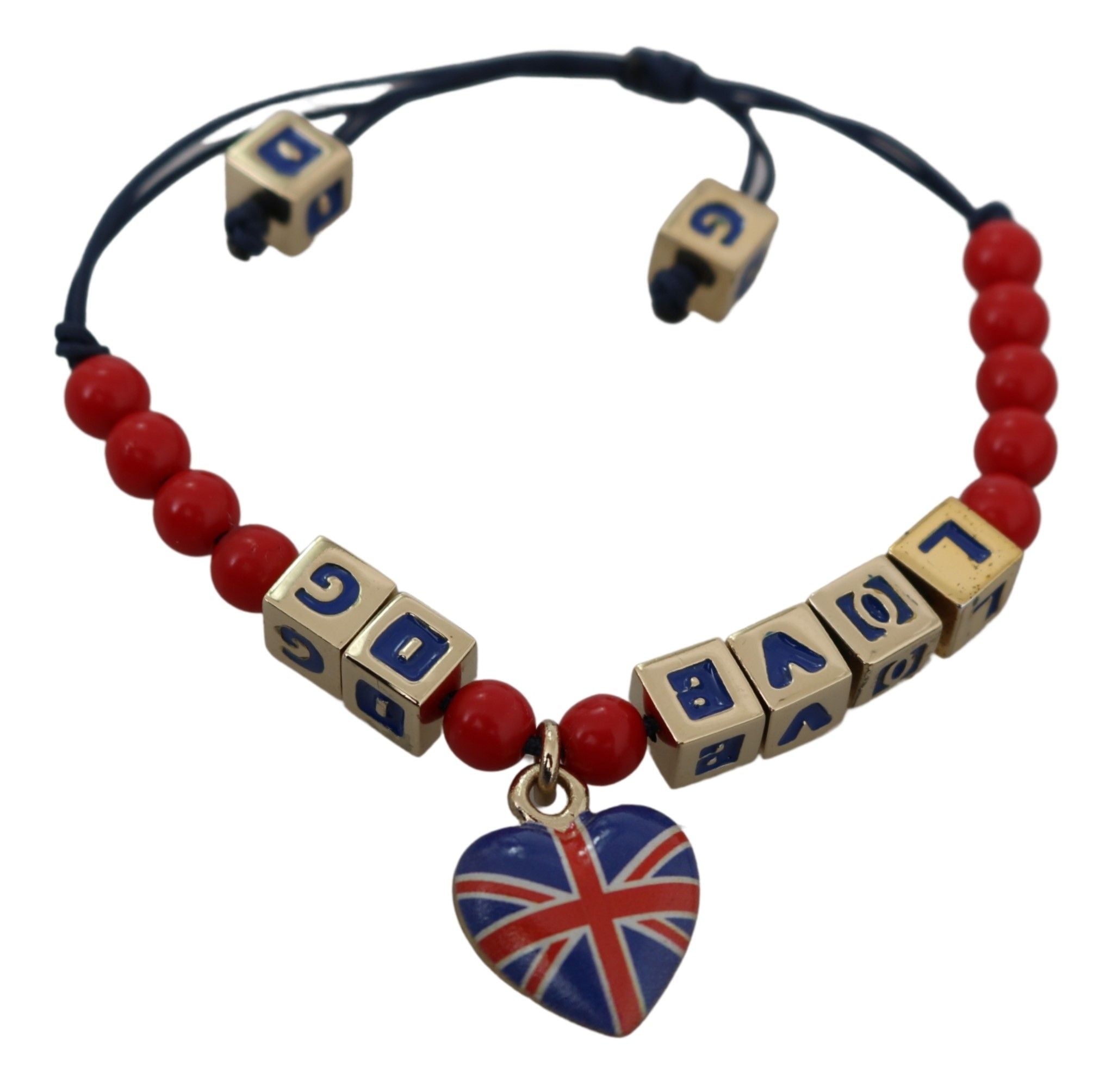 Dolce & Gabbana Elegant Blue Red Glass Cotton Blend Bracelet - Luksuslaukut ja asusteet Dolce & Gabbana - Tutustu YVES JAVANNI® 