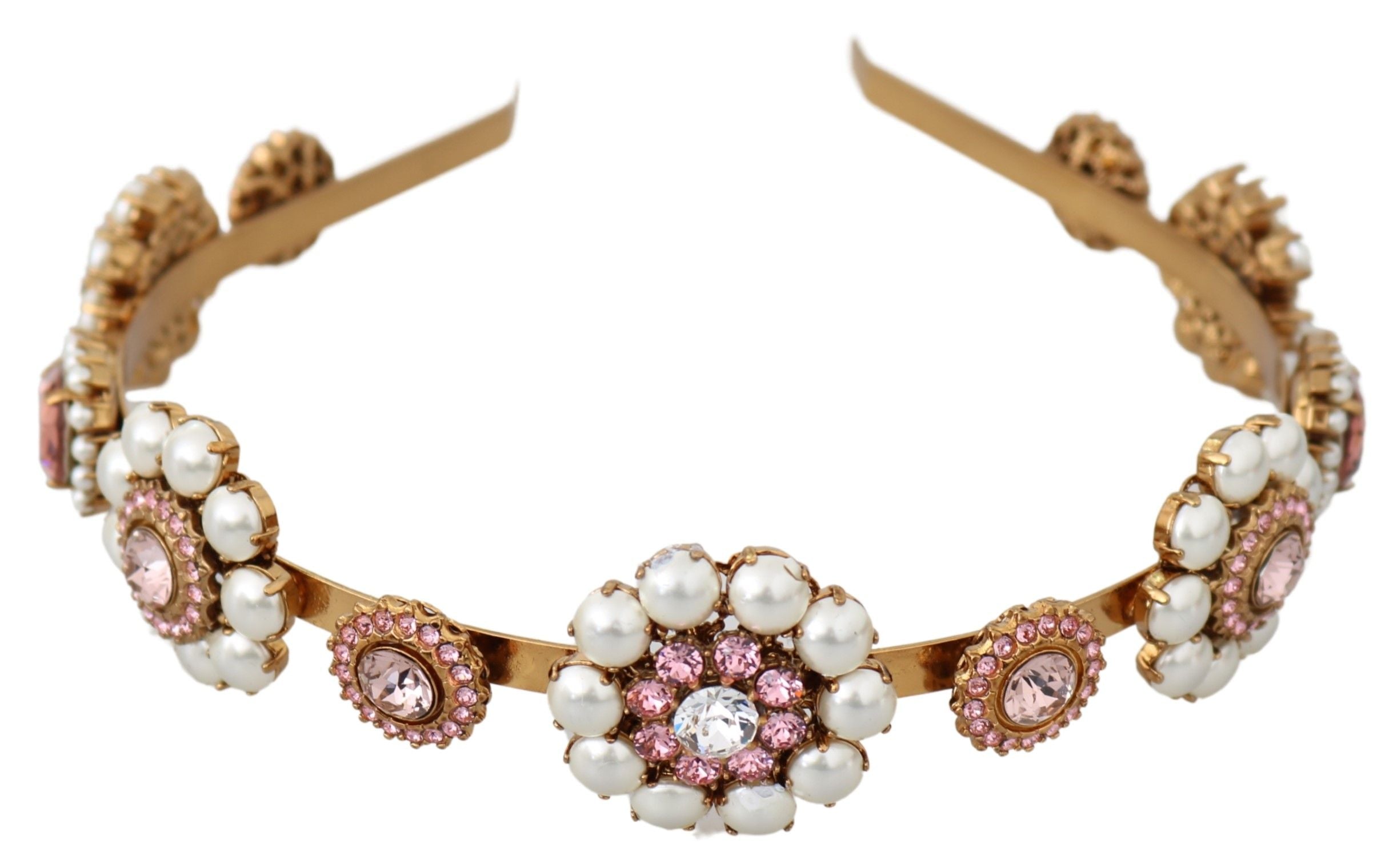 Dolce & Gabbana Elegant Crystal Pearl Diadem Headpiece - Luksusmuotia Dolce & Gabbana - Tutustu YVES JAVANNI® 