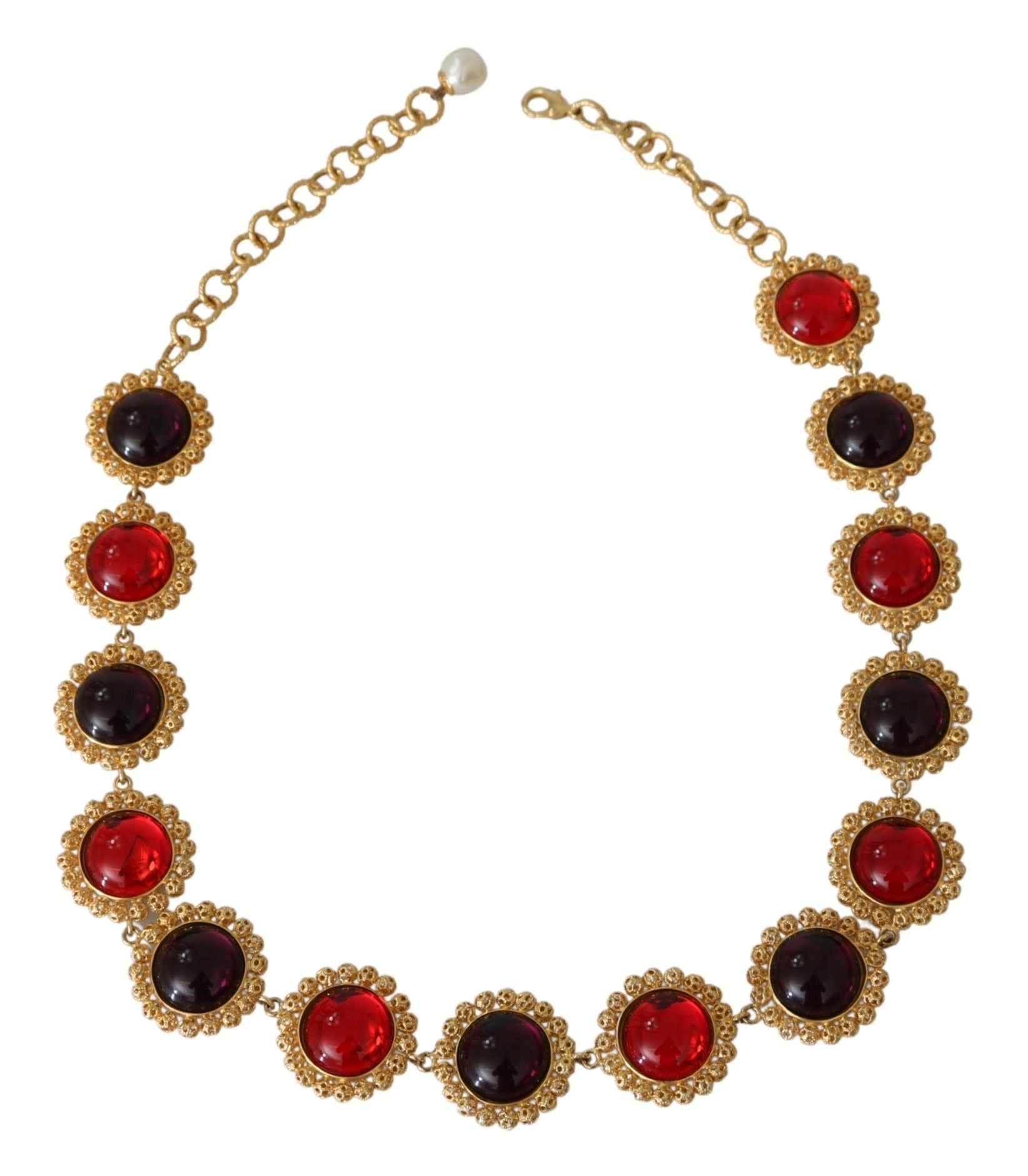 Dolce & Gabbana Elegant Crystal Charm Statement Necklace - Luksusmuotia Dolce & Gabbana - Tutustu YVES JAVANNI® 