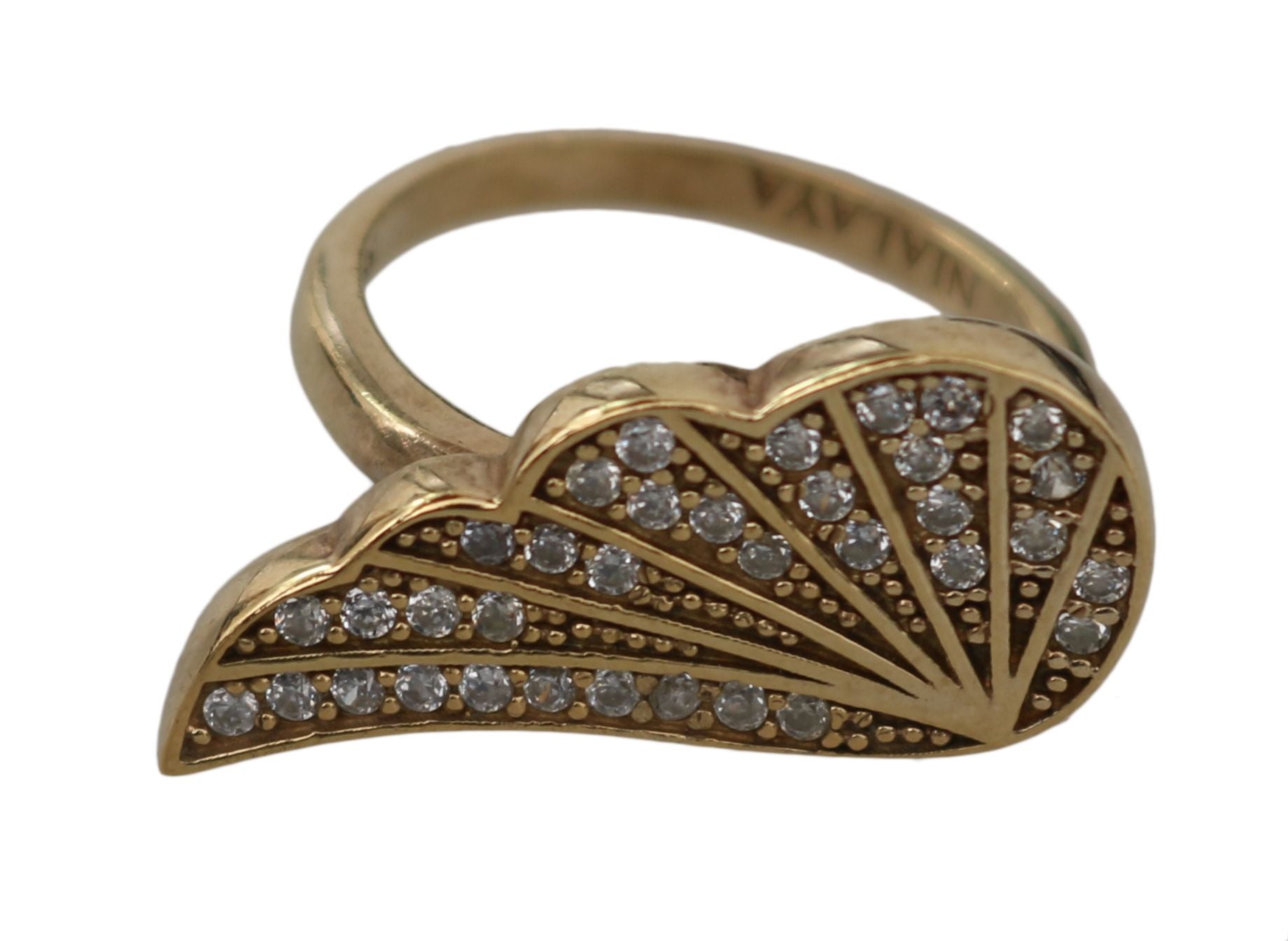 Nialaya Elegant Gold-Crystal Embellished Ring - Luksuslaukut ja asusteet Nialaya - Tutustu YVES JAVANNI® 