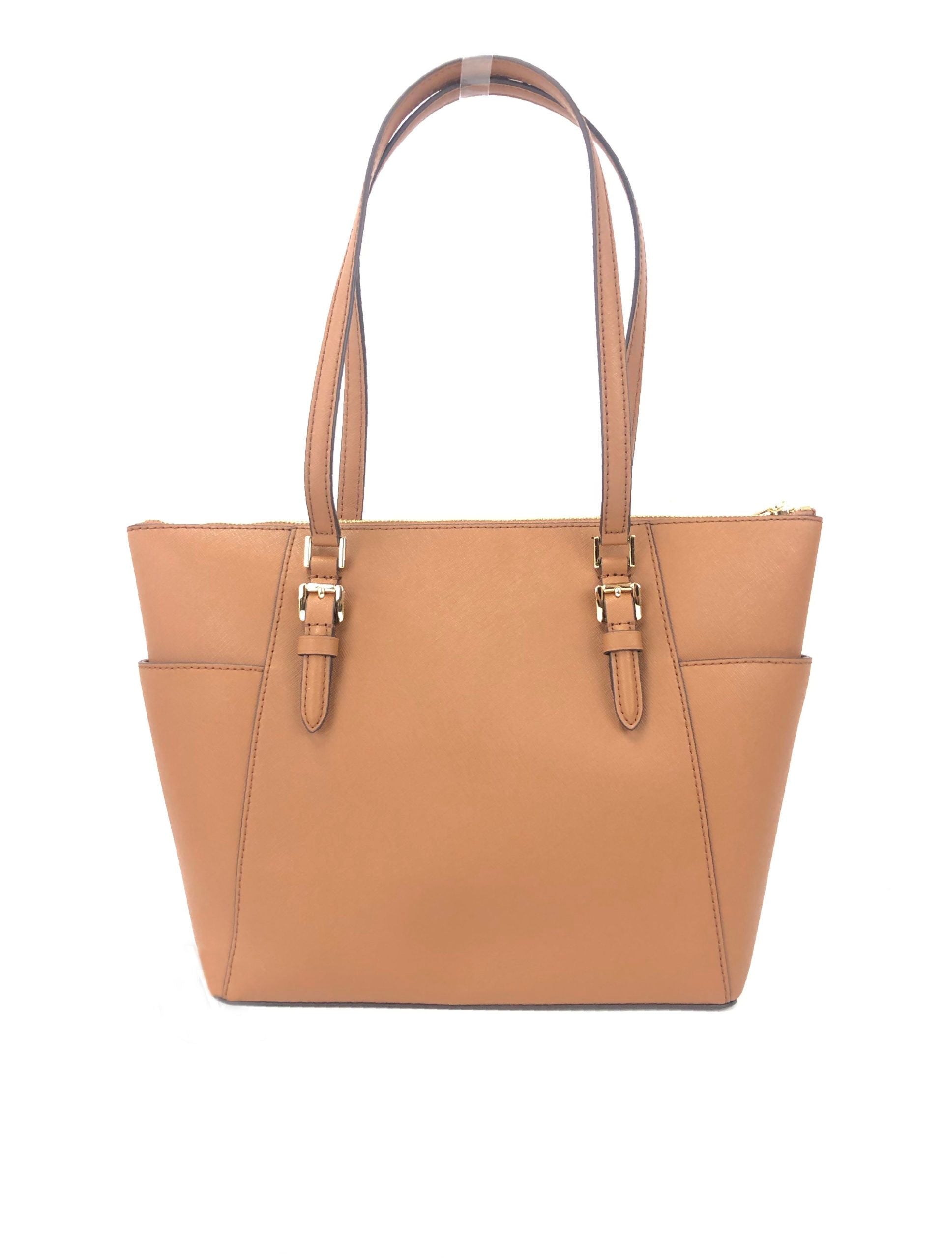 Michael Kors Charlotte Signature Leather Large Top Zip Tote Handbag Bag - Luksusmuotia Michael Kors - Tutustu YVES JAVANNI® 