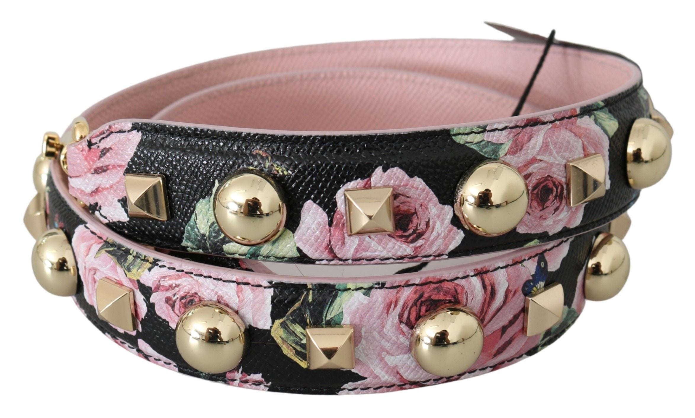 Dolce & Gabbana Elegant Floral Leather Shoulder Strap - Luksuslaukut ja asusteet Dolce & Gabbana - Tutustu YVES JAVANNI® 