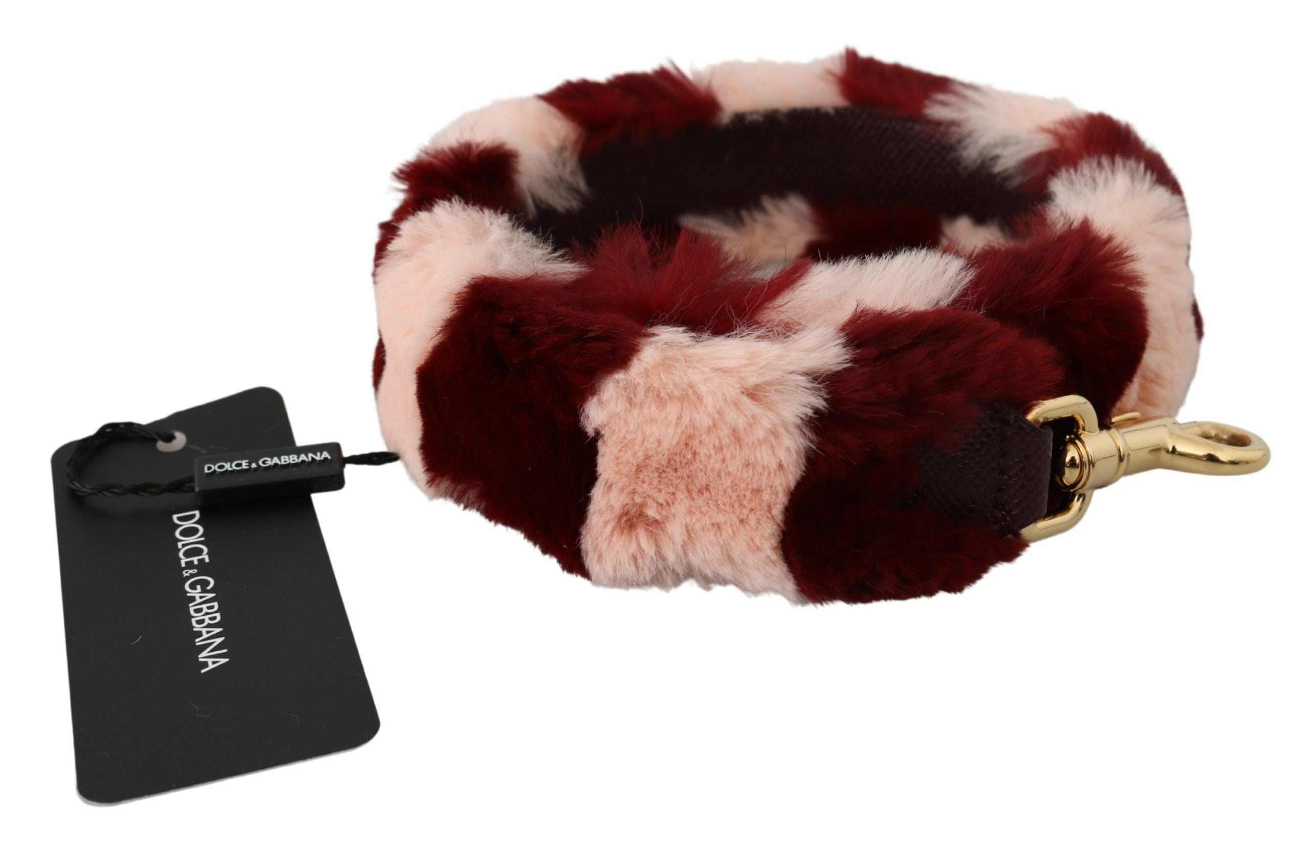 Dolce & Gabbana Bordeaux Pink Fur Shoulder Strap Luxury Accessory - Luksusmuotia Dolce & Gabbana - Tutustu YVES JAVANNI® 