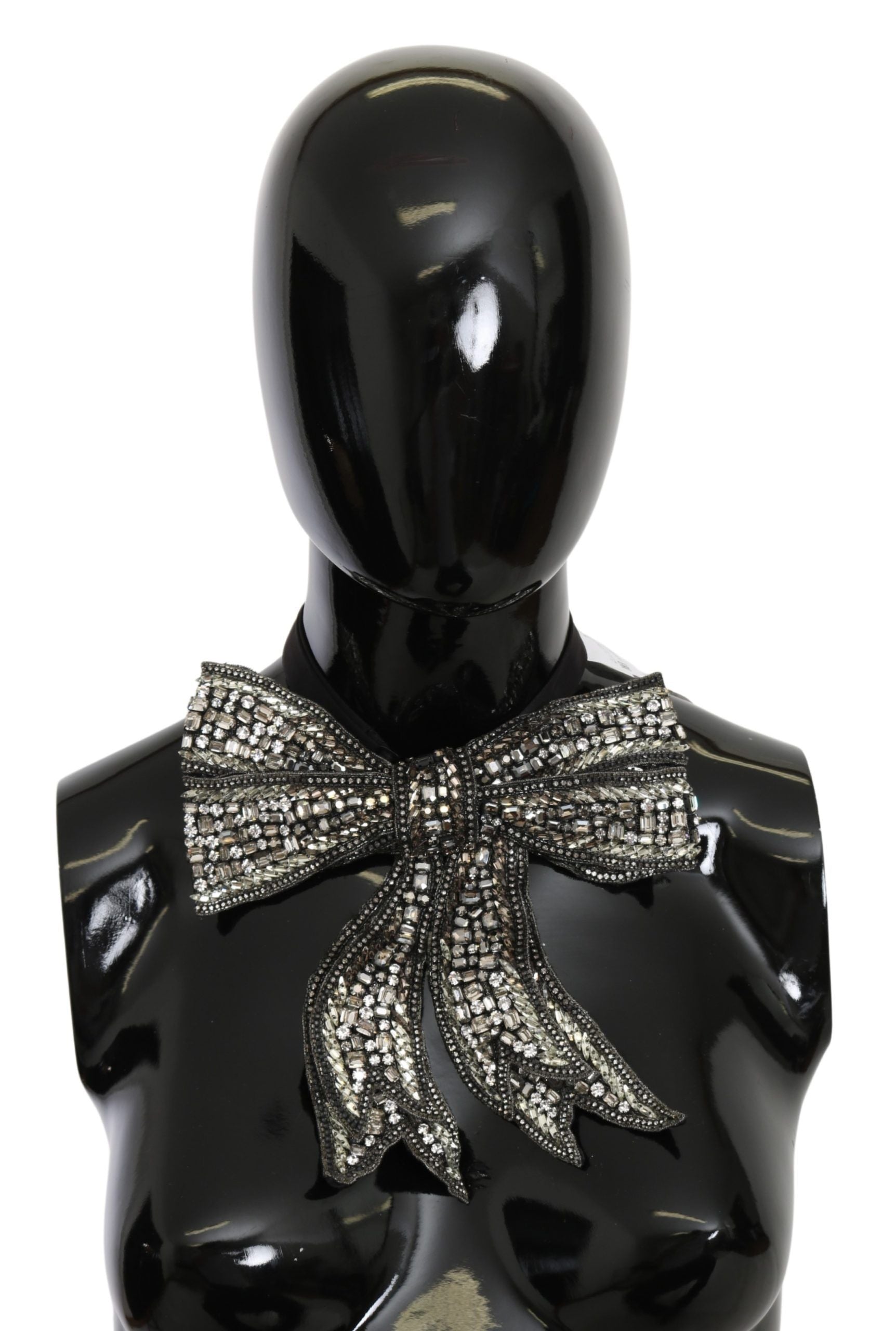 Dolce & Gabbana Elegant Silver Silk Bowtie - Luksusmuotia Dolce & Gabbana - Tutustu YVES JAVANNI® 