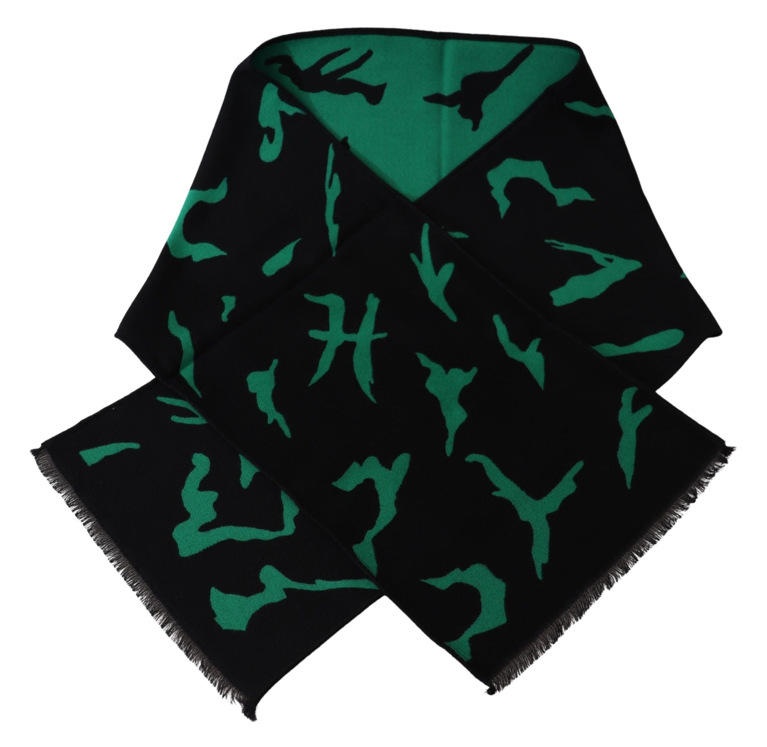 Givenchy Elegant Wool Silk Black Unisex Scarf - Luksuslaukut ja asusteet Givenchy - Tutustu YVES JAVANNI® 