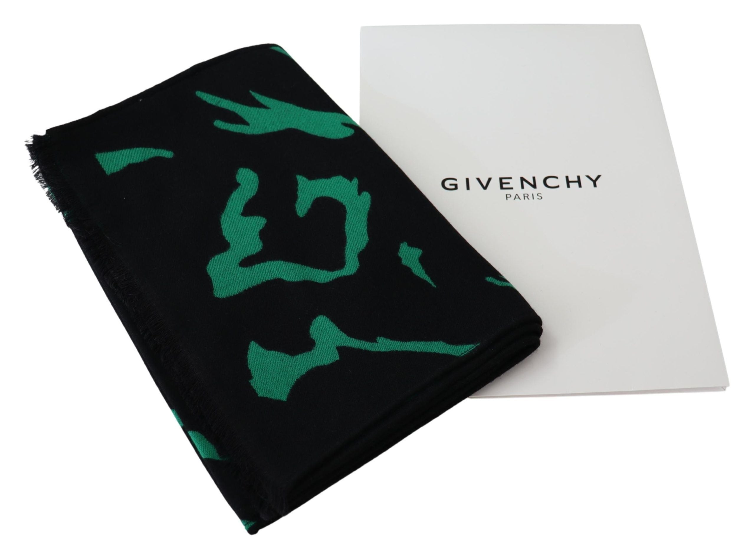 Givenchy Elegant Wool Silk Black Unisex Scarf - Luksuslaukut ja asusteet Givenchy - Tutustu YVES JAVANNI® 