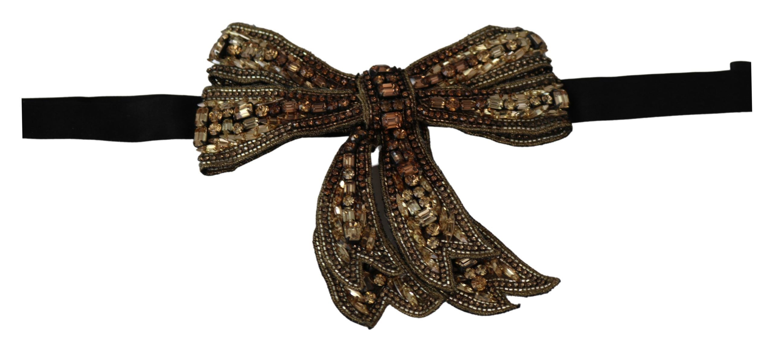 Dolce & Gabbana Elegant Silk Rhinestone Bow Tie - Luksuslaukut ja asusteet Dolce & Gabbana - Tutustu YVES JAVANNI® 