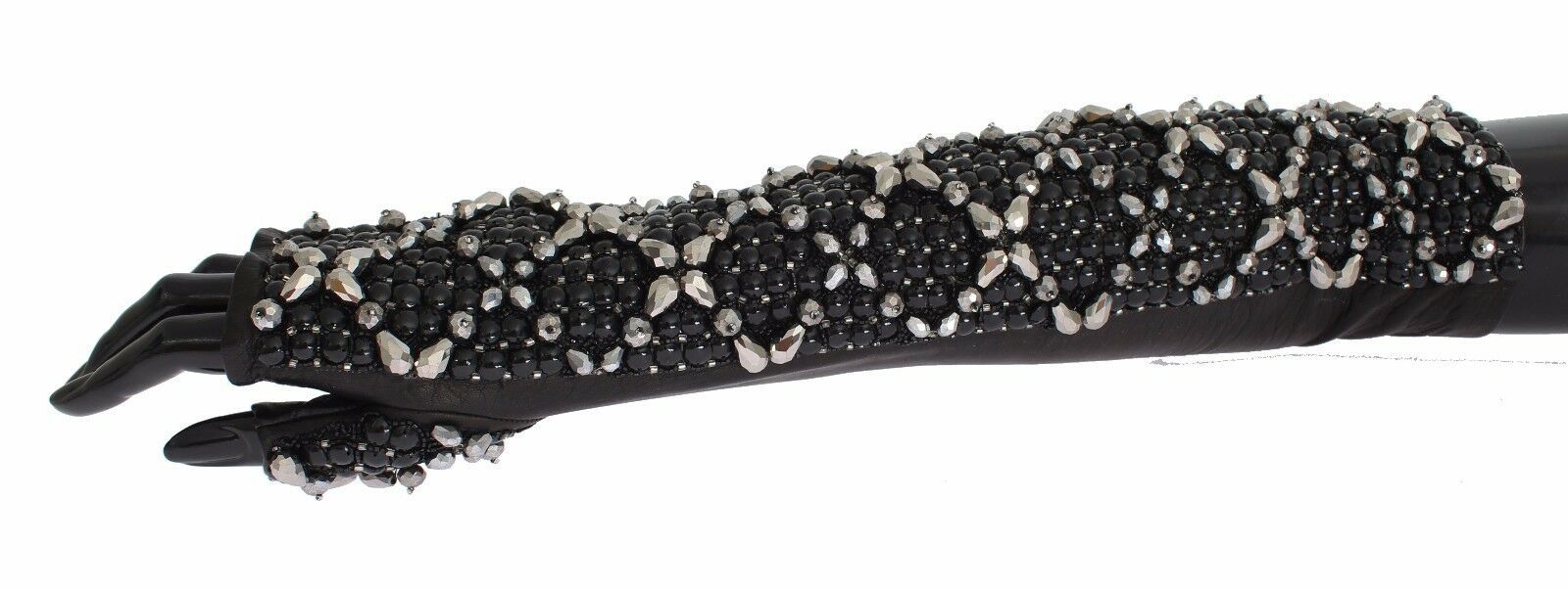 Dolce & Gabbana Elegant Crystal Beaded Leather Gloves - Luksuslaukut ja asusteet Dolce & Gabbana - Tutustu YVES JAVANNI® 