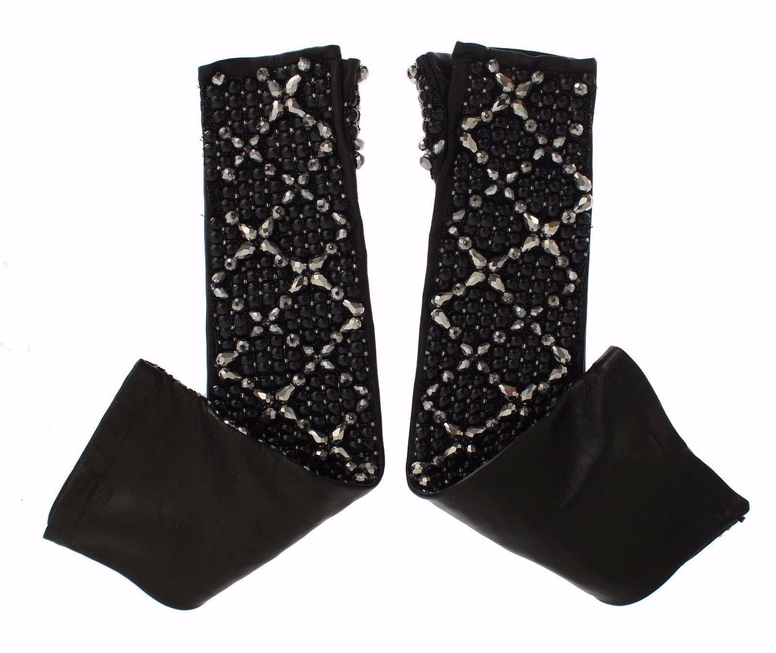 Dolce & Gabbana Elegant Crystal Beaded Leather Gloves - Luksuslaukut ja asusteet Dolce & Gabbana - Tutustu YVES JAVANNI® 