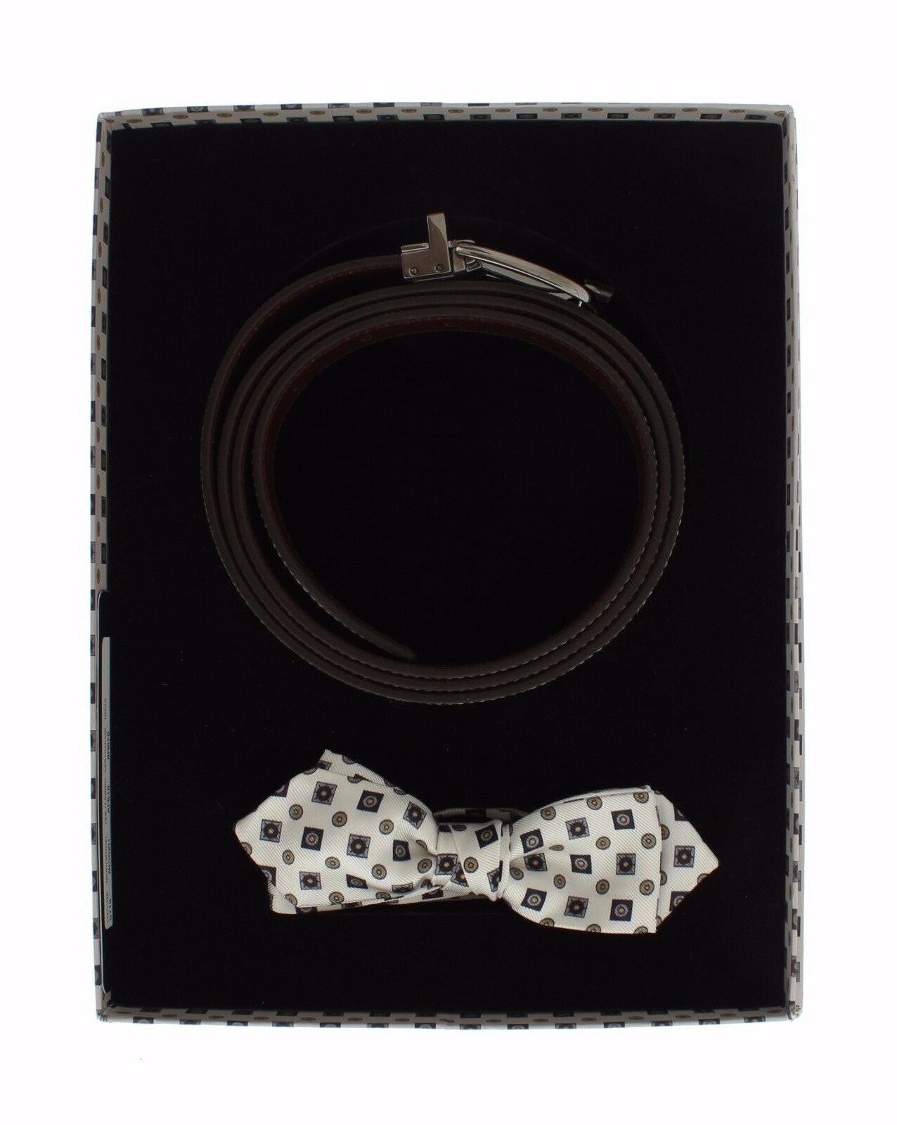 Dolce & Gabbana Elegant Baroque Silk Tie & Leather Belt Set - Luksusmuotia Dolce & Gabbana - Tutustu YVES JAVANNI® 