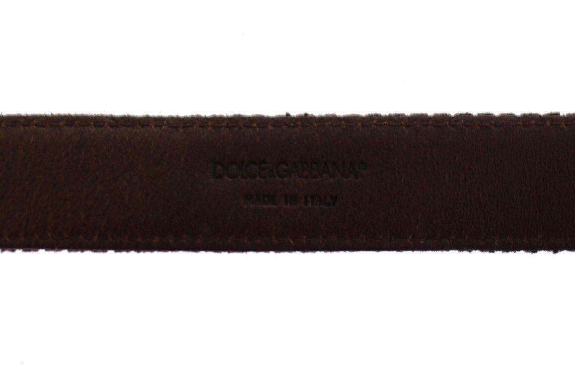 Dolce & Gabbana Elegant Leather-Cotton Fusion Men's Belt - Luksuslaukut ja asusteet Dolce & Gabbana - Tutustu YVES JAVANNI® 