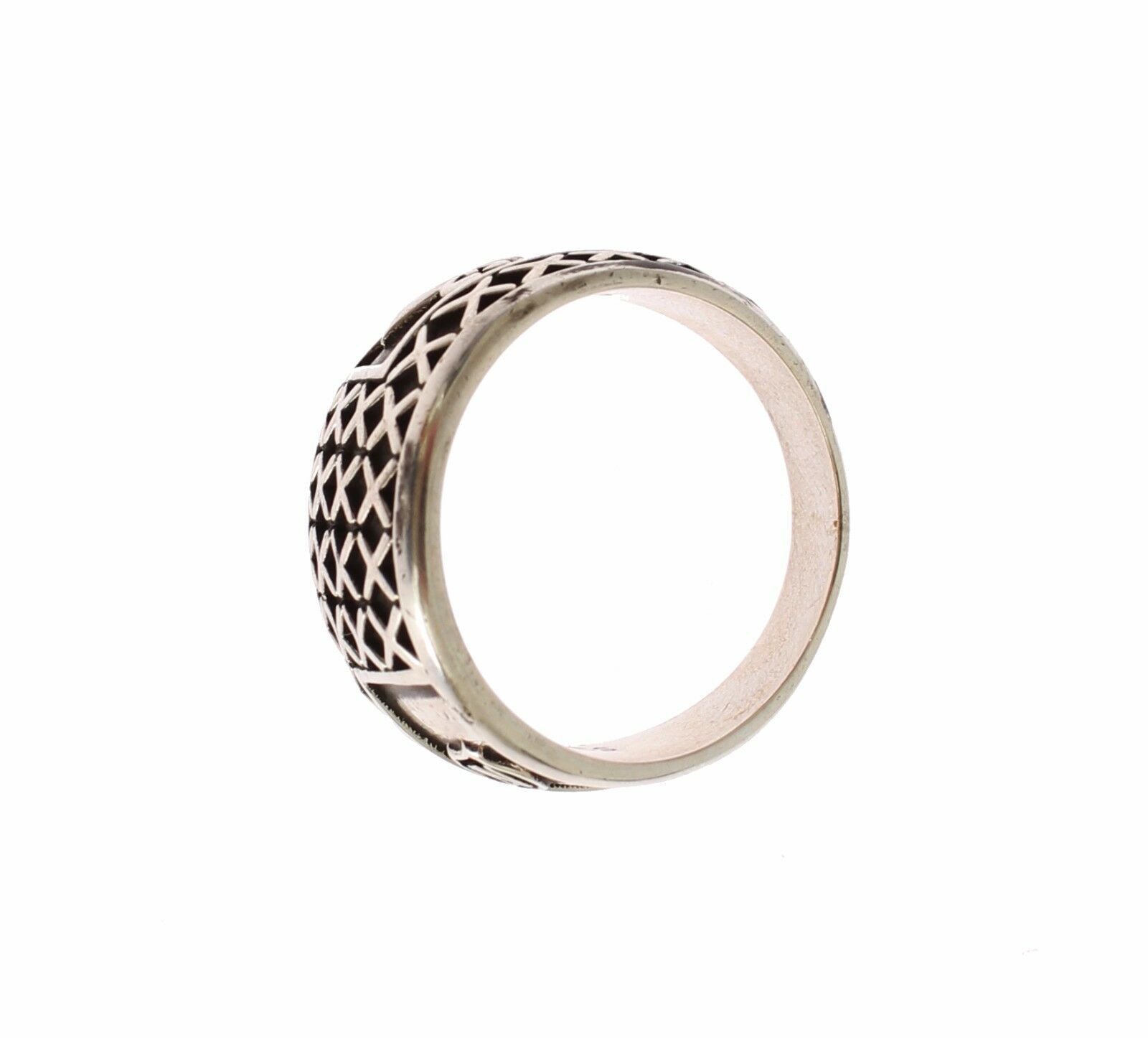 Nialaya Elegant Silver Band with Black Accents - Luksusmuotia Nialaya - Tutustu YVES JAVANNI® 