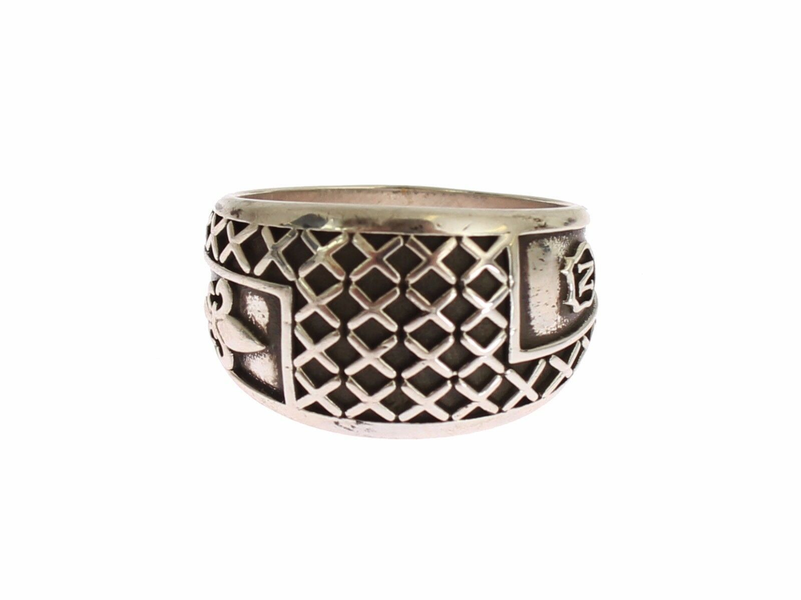 Nialaya Elegant Silver Band with Black Accents - Luksusmuotia Nialaya - Tutustu YVES JAVANNI® 