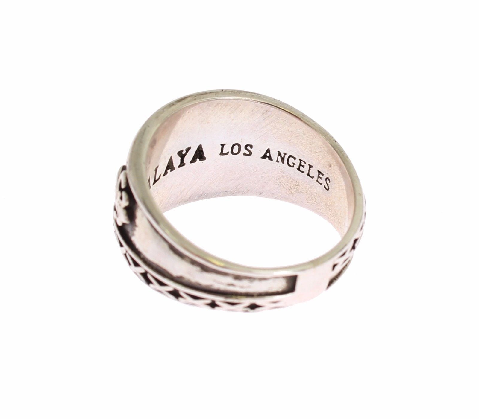 Nialaya Elegant Silver Band with Black Accents - Luksusmuotia Nialaya - Tutustu YVES JAVANNI® 