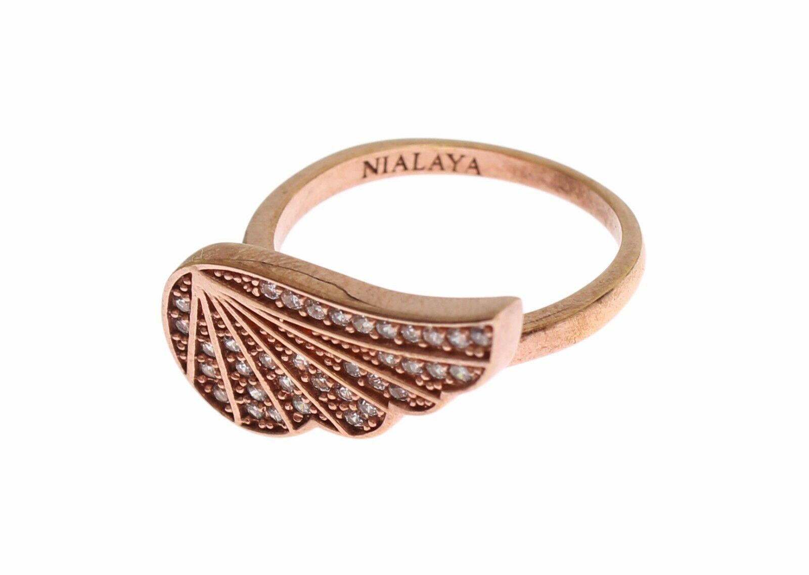 Nialaya Elegant Pink Gold CZ Crystal Ring - Luksusmuotia Nialaya - Tutustu YVES JAVANNI® 