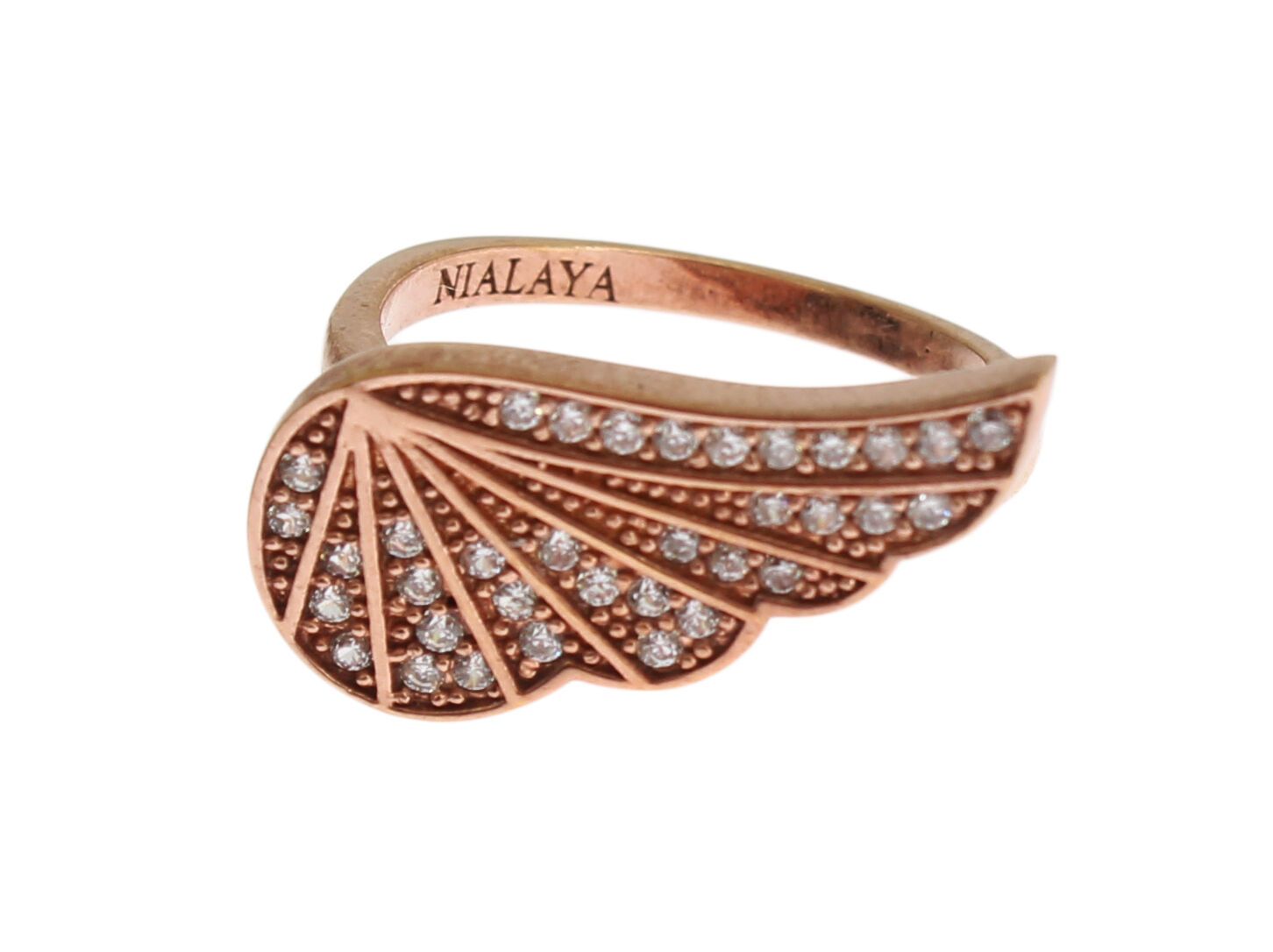 Nialaya Elegant Pink Gold CZ Crystal Ring - Luksusmuotia Nialaya - Tutustu YVES JAVANNI® 