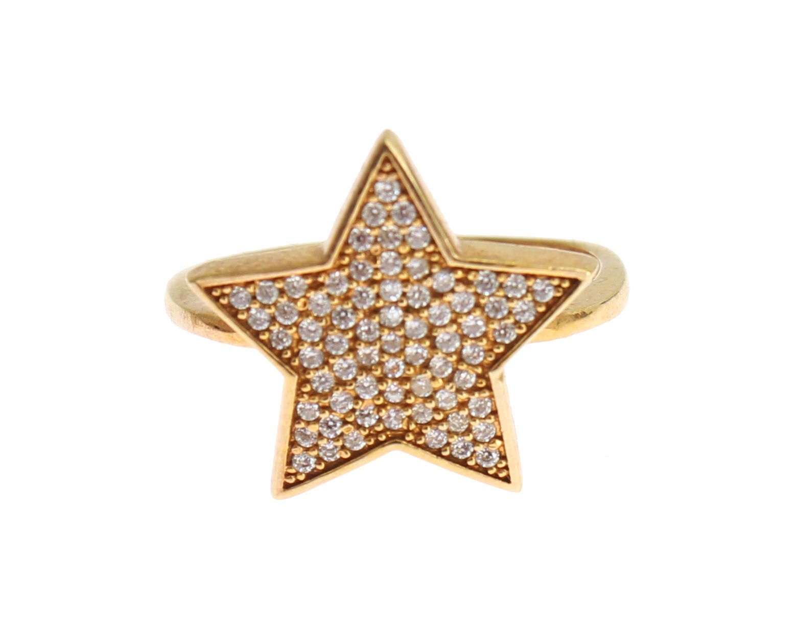 Nialaya Elegant Gold-Plated Sterling Silver Ring with CZ Crystals - Luksusmuotia Nialaya - Tutustu YVES JAVANNI® 