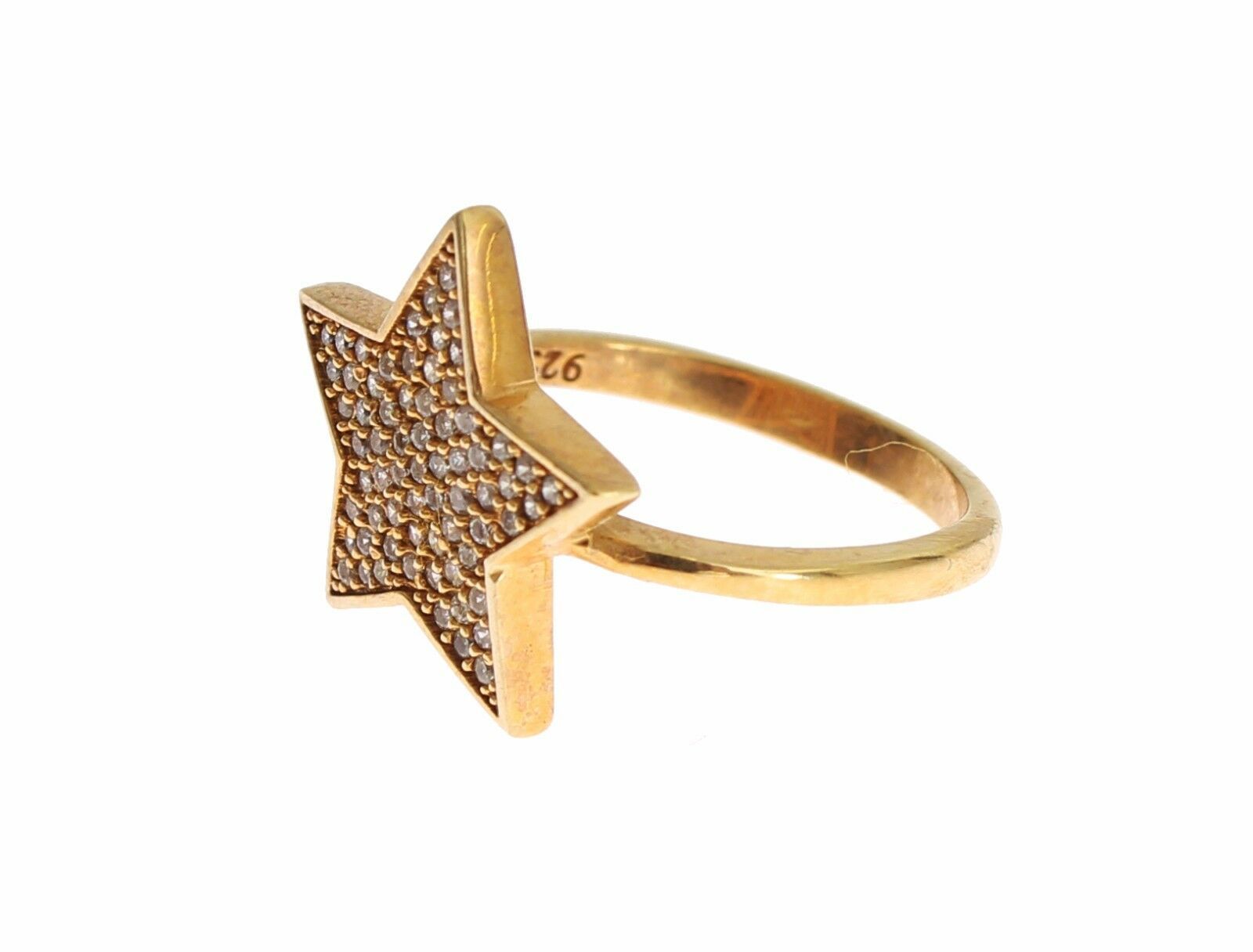 Nialaya Elegant Gold-Plated Sterling Silver Ring with CZ Crystals - Luksusmuotia Nialaya - Tutustu YVES JAVANNI® 