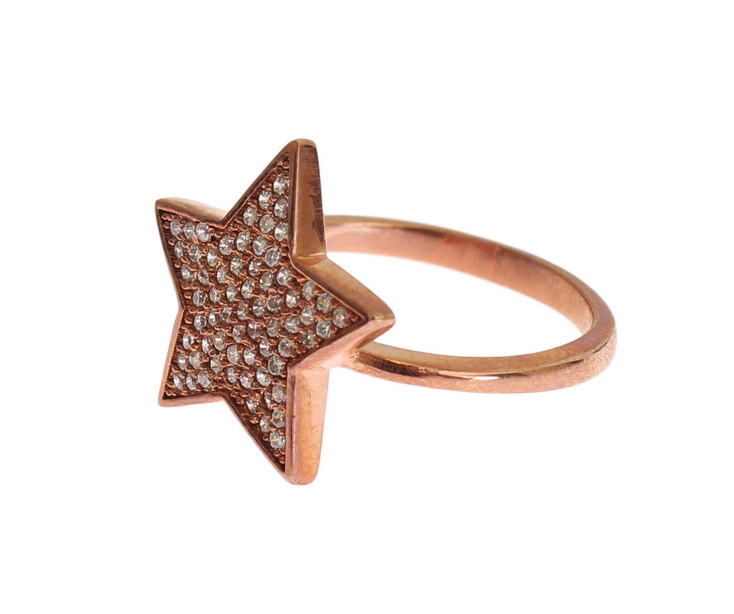 Nialaya Dazzling Pink Gold Plated Sterling Silver CZ Ring - Luksuslaukut ja asusteet Nialaya - Tutustu YVES JAVANNI® 