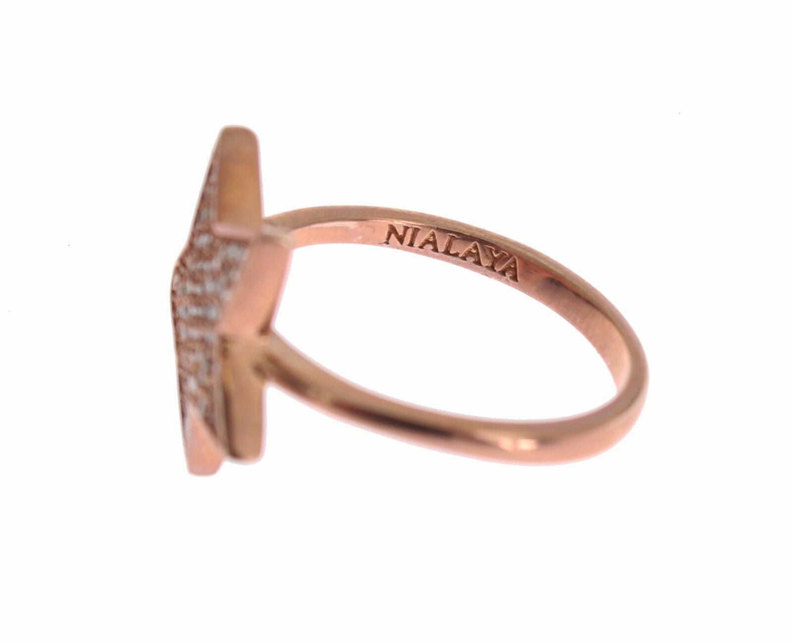 Nialaya Dazzling Pink Gold Plated Sterling Silver CZ Ring - Luksuslaukut ja asusteet Nialaya - Tutustu YVES JAVANNI® 