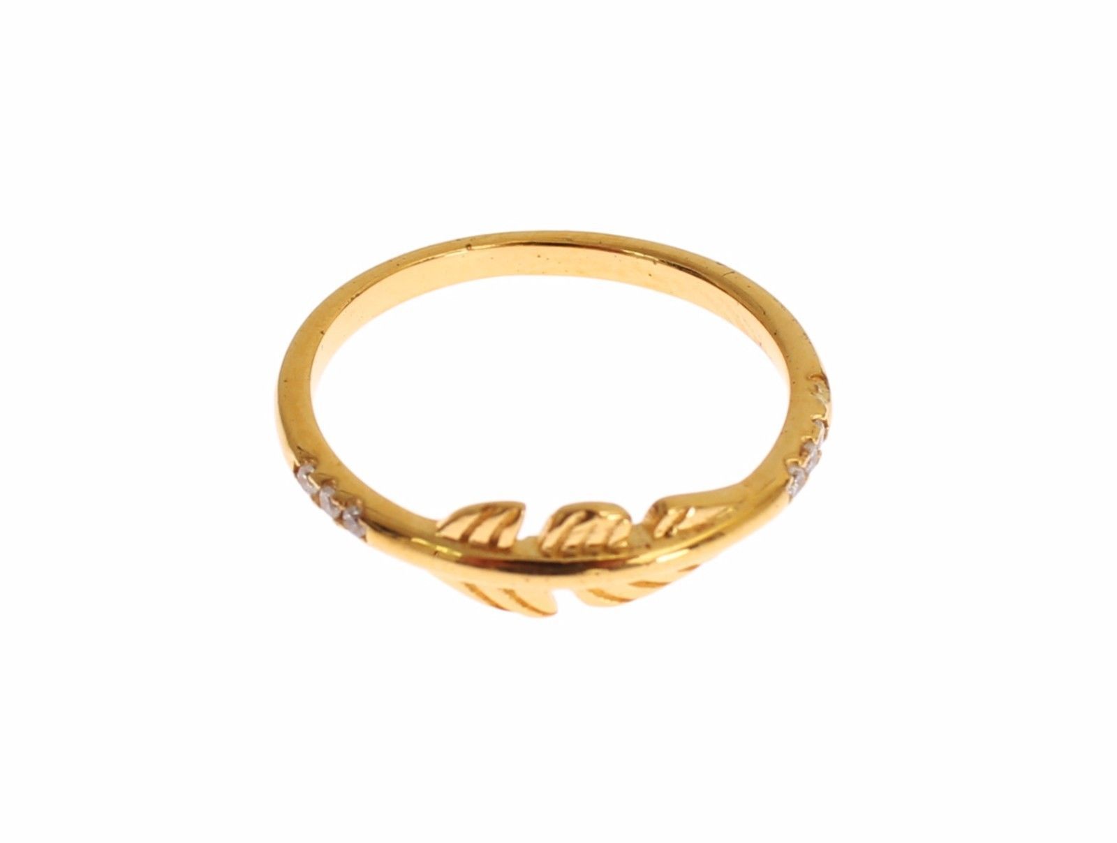 Nialaya Elegant Gold Plated Sterling Silver CZ Ring - Luksuslaukut ja asusteet Nialaya - Tutustu YVES JAVANNI® 