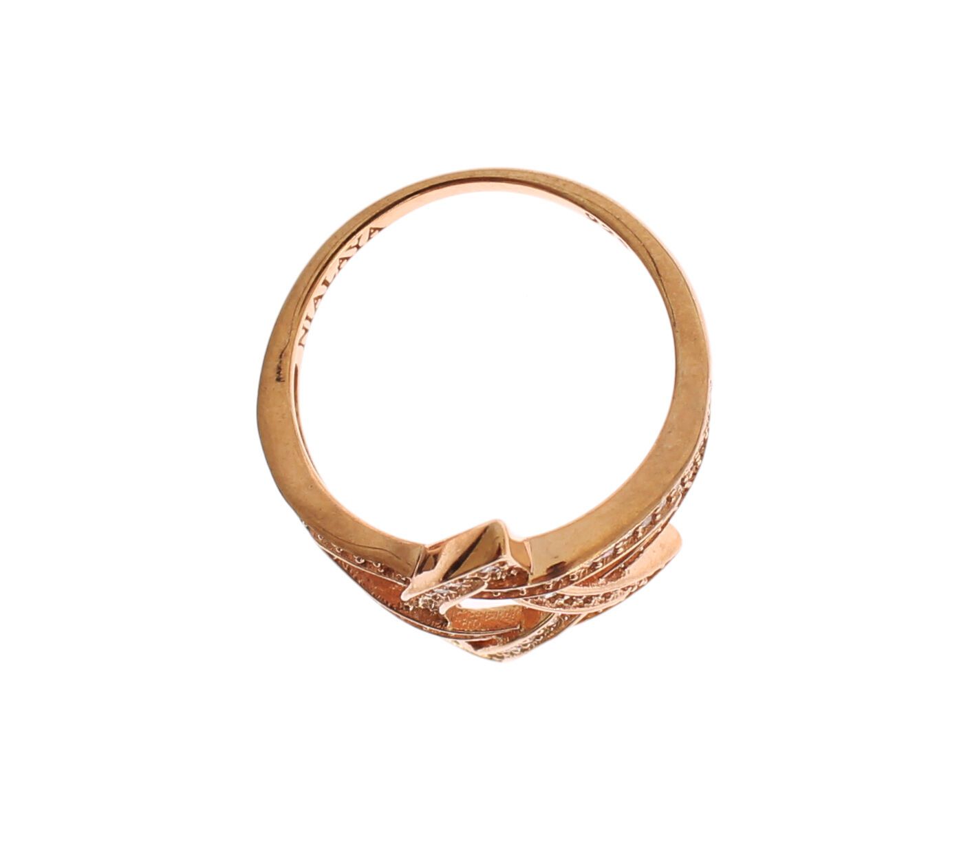 Nialaya Pink Gold Plated Silver CZ Crystal Ring - Luksusmuotia Nialaya - Tutustu YVES JAVANNI® 