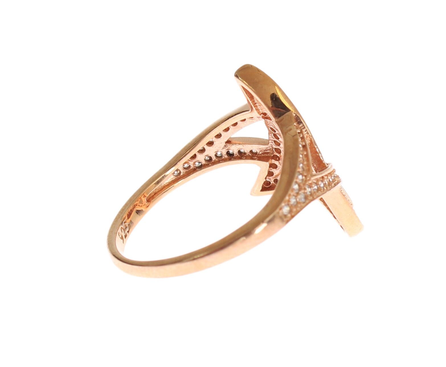 Nialaya Pink Gold Plated Silver CZ Crystal Ring - Luksuslaukut ja asusteet Nialaya - Tutustu YVES JAVANNI® 