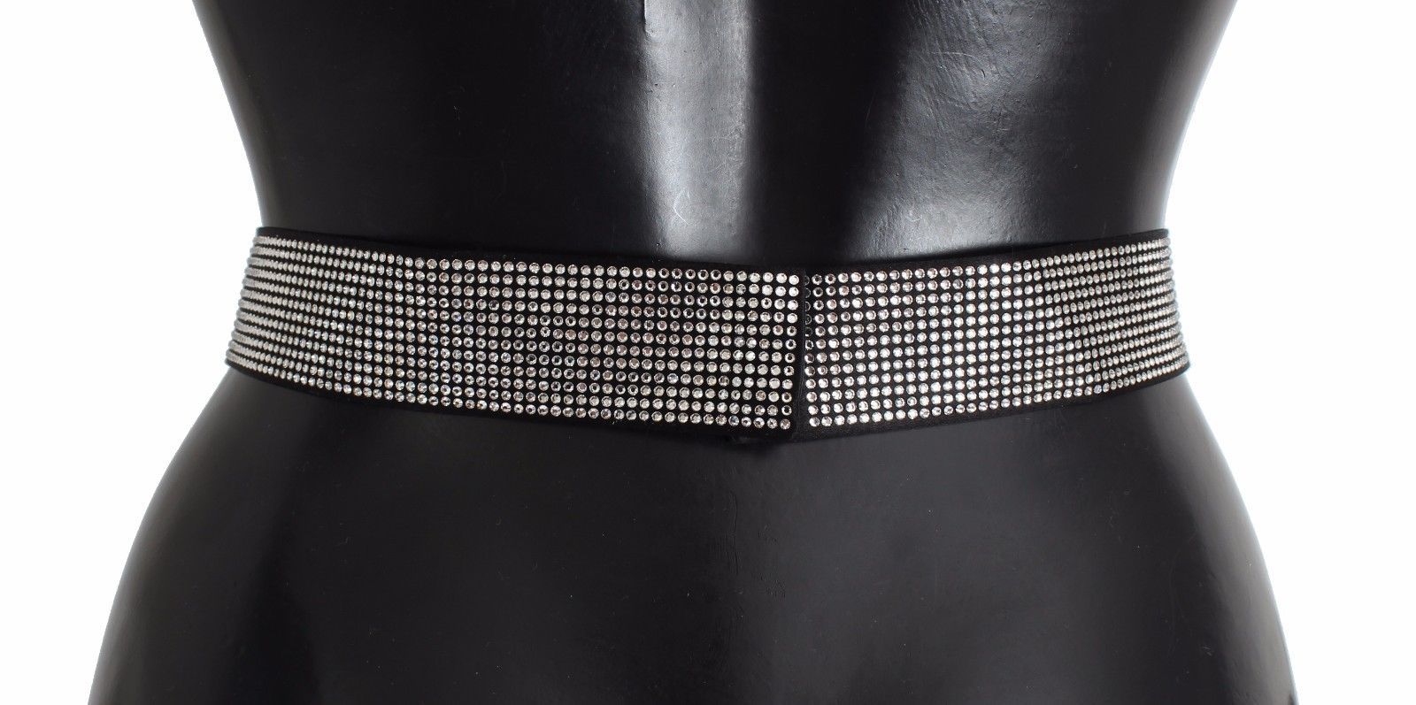 Dolce & Gabbana Black Silk Crystal Bow Waist Belt Elegance - Luksusmuotia Dolce & Gabbana - Tutustu YVES JAVANNI® 