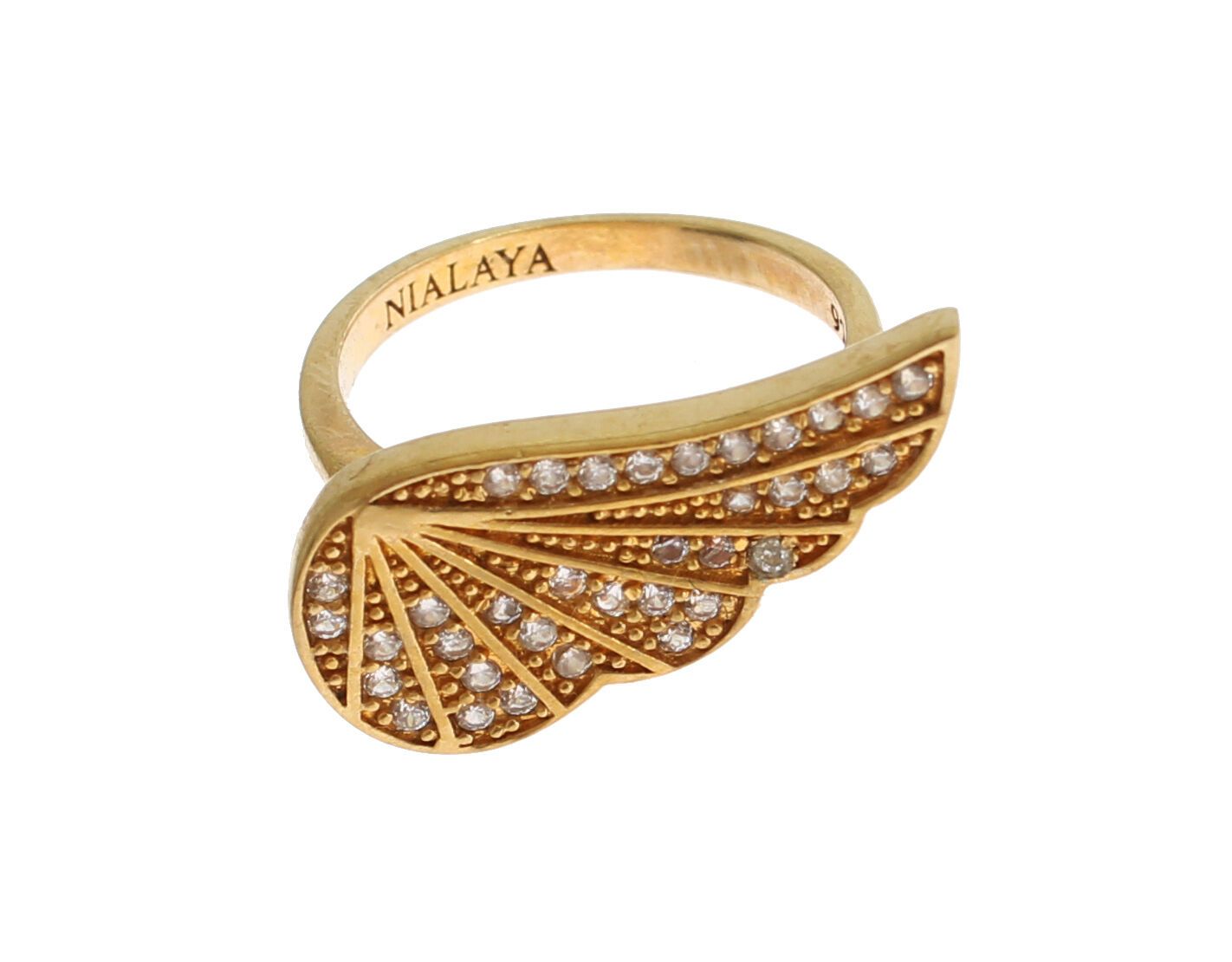 Nialaya Glamorous Gold Plated Crystal Ring - Luksusmuotia Nialaya - Tutustu YVES JAVANNI® 