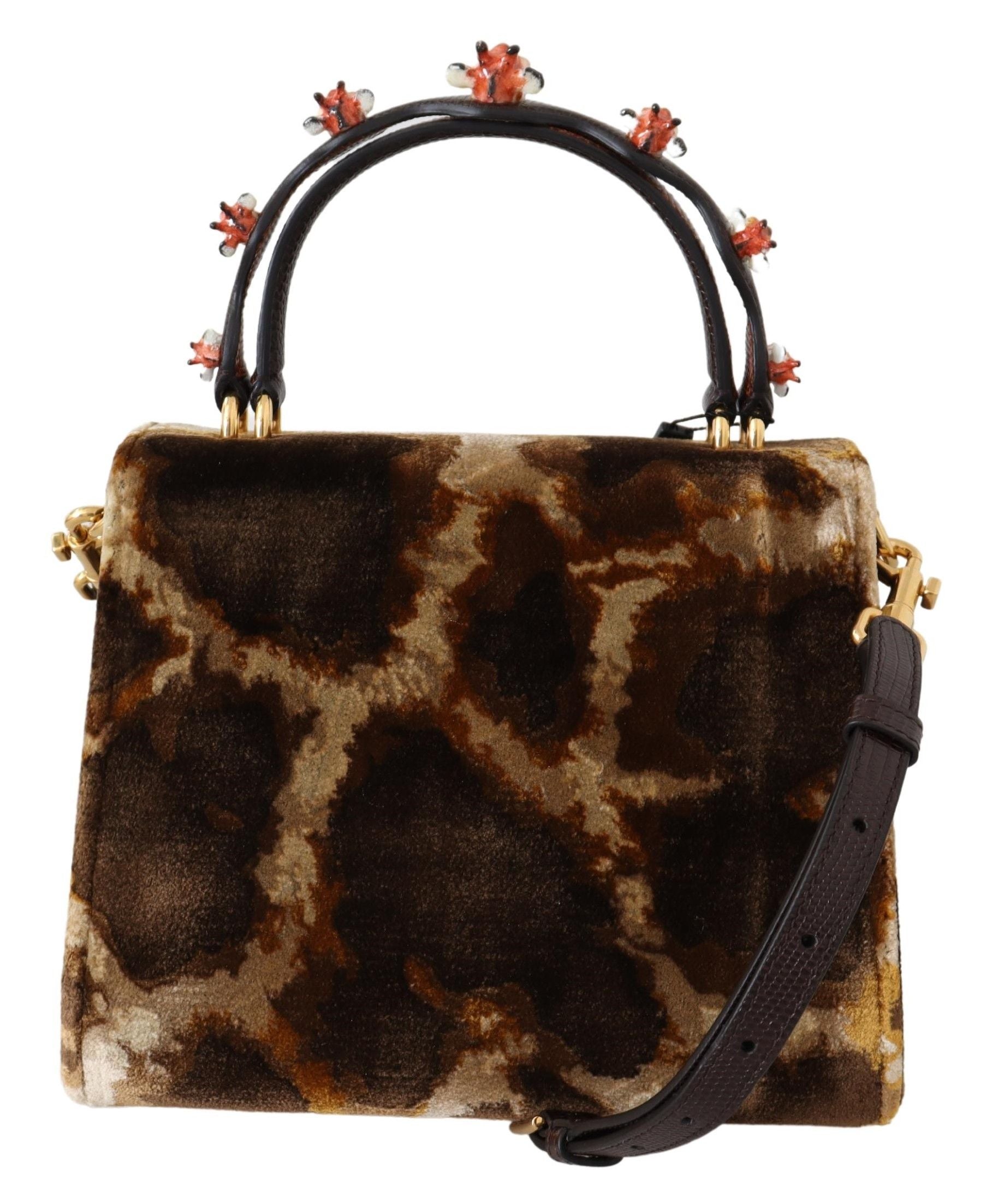 Dolce & Gabbana Elegant Giraffe Pattern Welcome Bag with Gold Accents - Luksusmuotia Dolce & Gabbana - Tutustu YVES JAVANNI® 