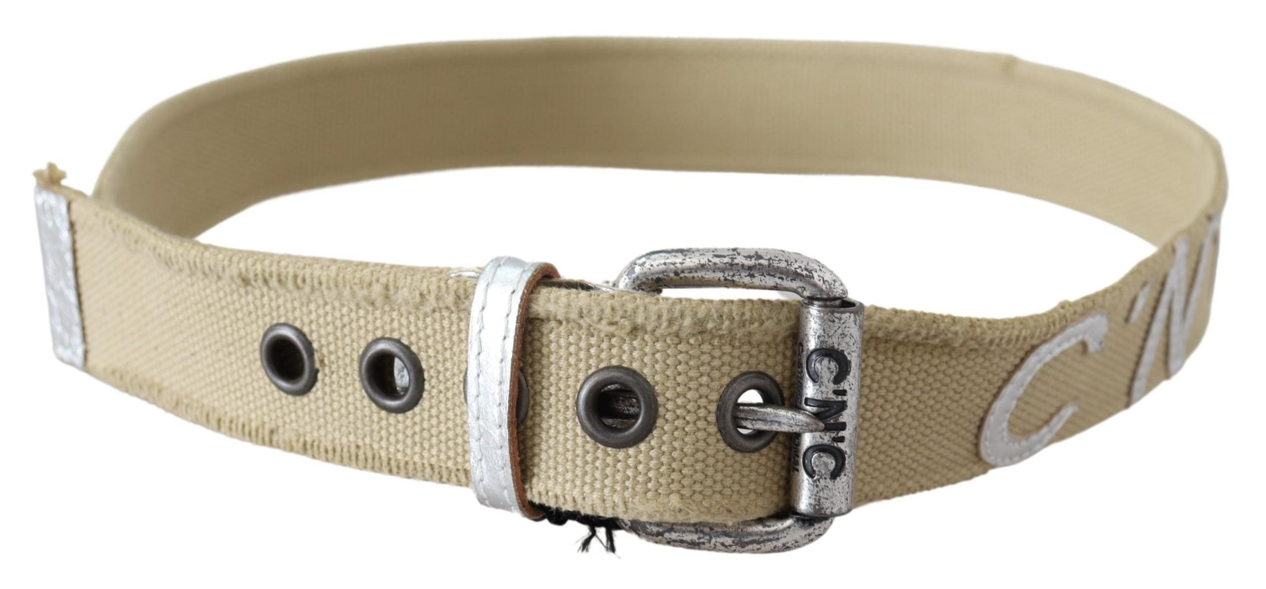 Costume National Elegant Beige Cotton Fashion Belt - Luksusmuotia Costume National - Tutustu YVES JAVANNI® 