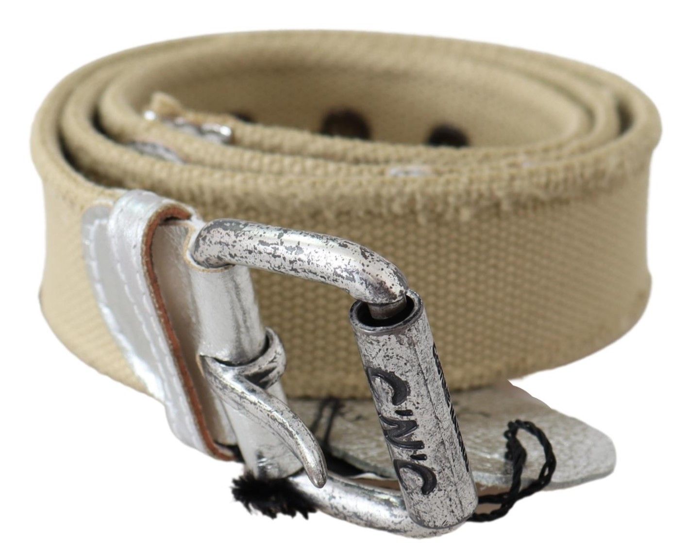 Costume National Elegant Beige Cotton Fashion Belt - Luksusmuotia Costume National - Tutustu YVES JAVANNI® 