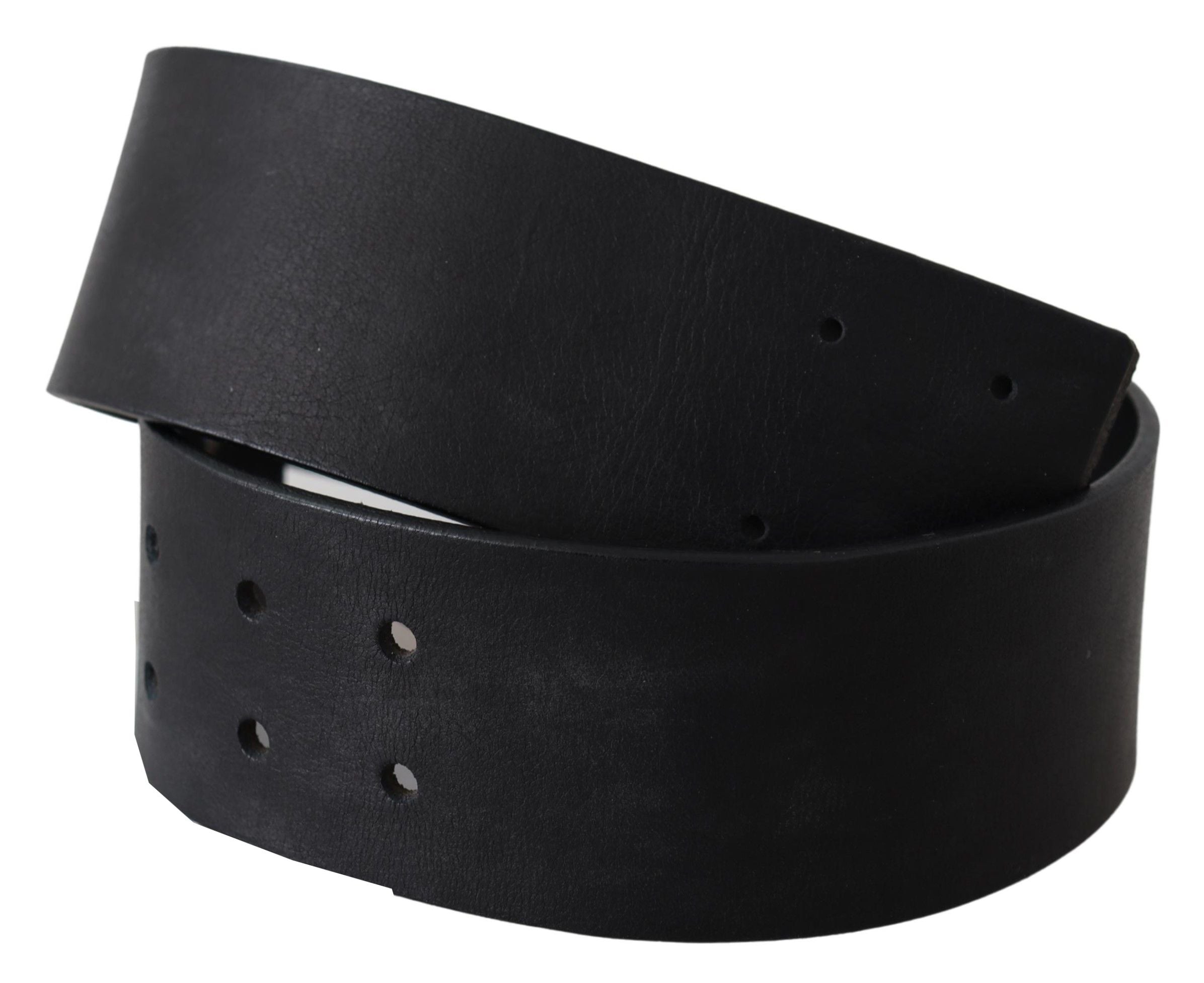 GF Ferre Elegant Solid Black Leather Belt - Luksuslaukut ja asusteet GF Ferre - Tutustu YVES JAVANNI® 