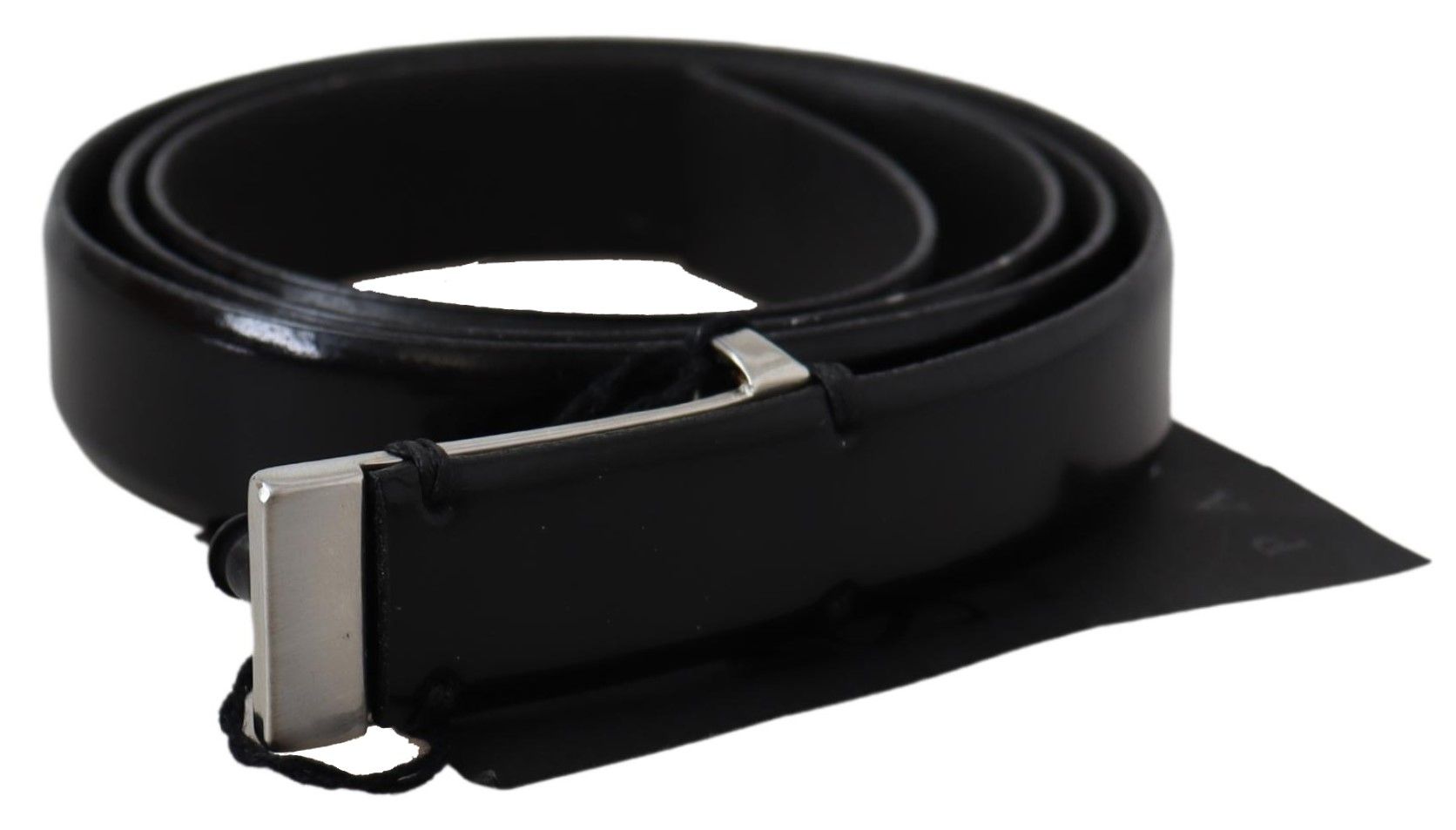 PLEIN SUD Elegant Black Leather Waist Belt - Luksuslaukut ja asusteet PLEIN SUD - Tutustu YVES JAVANNI® 