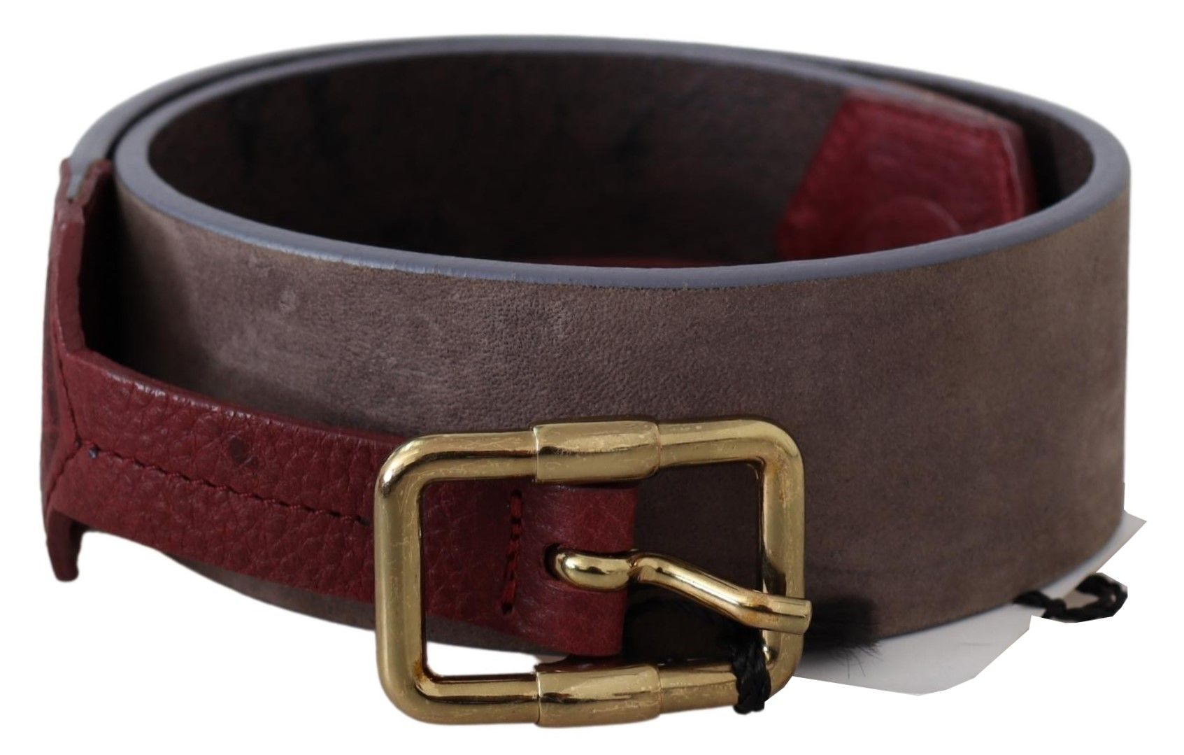 GF Ferre Elegant Brown Leather Belt with Gold Buckle - Luksusmuotia GF Ferre - Tutustu YVES JAVANNI® 