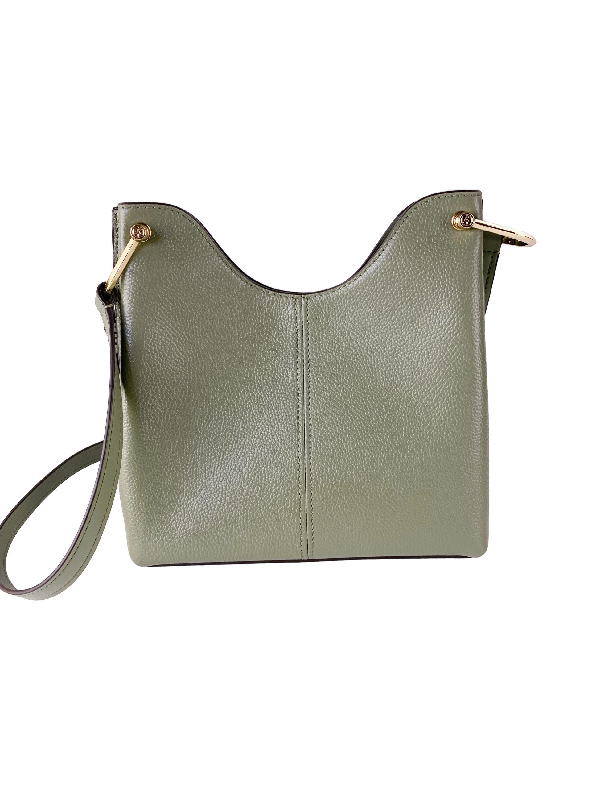 Michael Kors Joan Large Perforated Suede Leather Slouchy Messenger Handbag (Army Green) - Luksuslaukut ja asusteet Michael Kors - Tutustu YVES JAVANNI® 