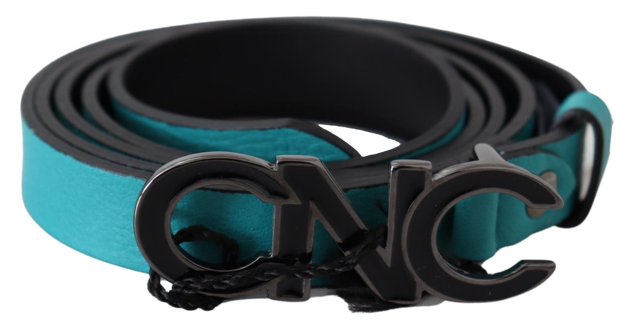 Costume National Chic Blue Green Leather Fashion Belt - Luksuslaukut ja asusteet Costume National - Tutustu YVES JAVANNI® 