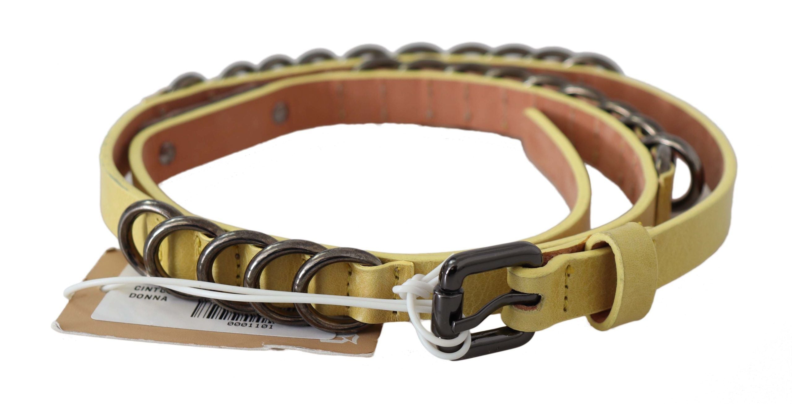 John Galliano Chic Yellow Leather Skinny Belt - Luksuslaukut ja asusteet John Galliano - Tutustu YVES JAVANNI® 