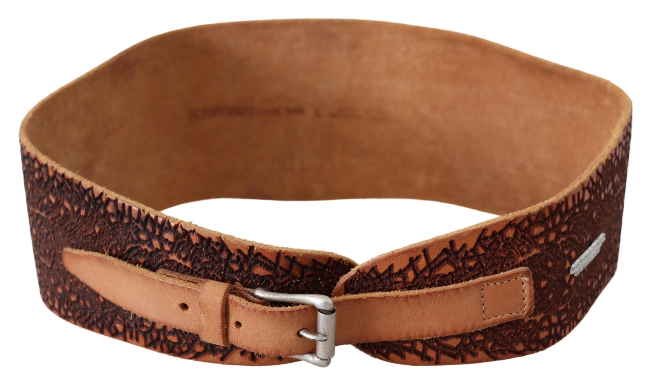 Scervino Street Elegant Brown Leather Fashion Belt - Luxury from Scervino Street - Shop at YVES JAVANNI