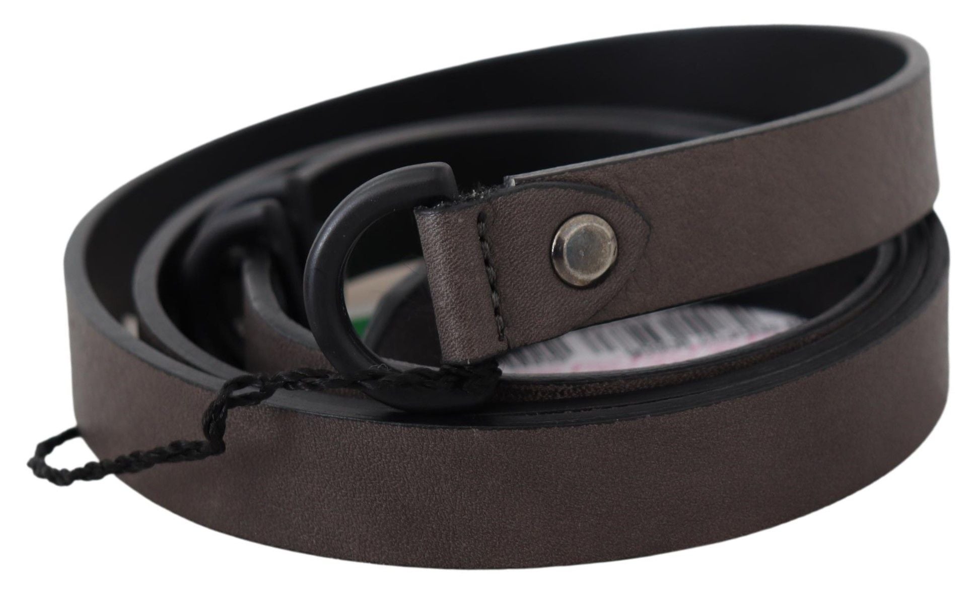 Costume National Elegant Dark Brown Leather Belt - Luksusmuotia Costume National - Tutustu YVES JAVANNI® 