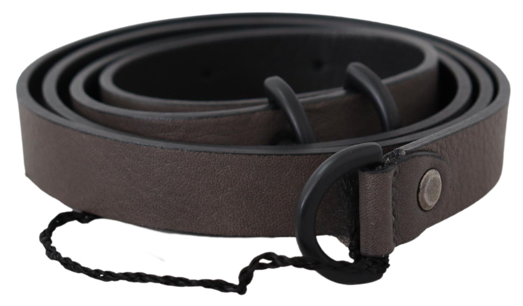 Costume National Elegant Dark Brown Leather Belt - Luksusmuotia Costume National - Tutustu YVES JAVANNI® 