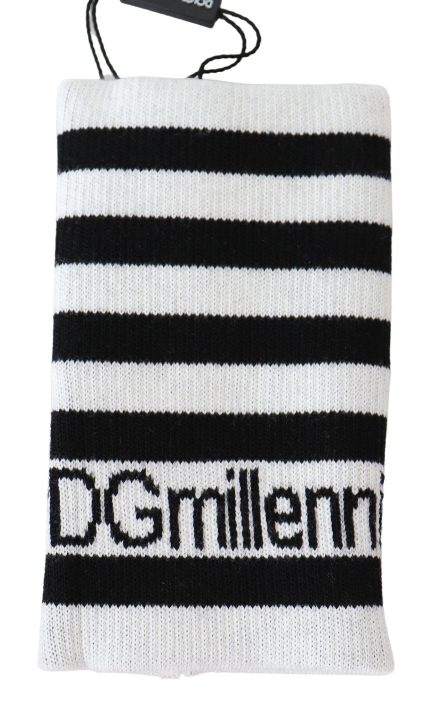 Dolce & Gabbana Elegant Black & White Wool Blend Wrist Wrap - Luksuslaukut ja asusteet Dolce & Gabbana - Tutustu YVES JAVANNI® 