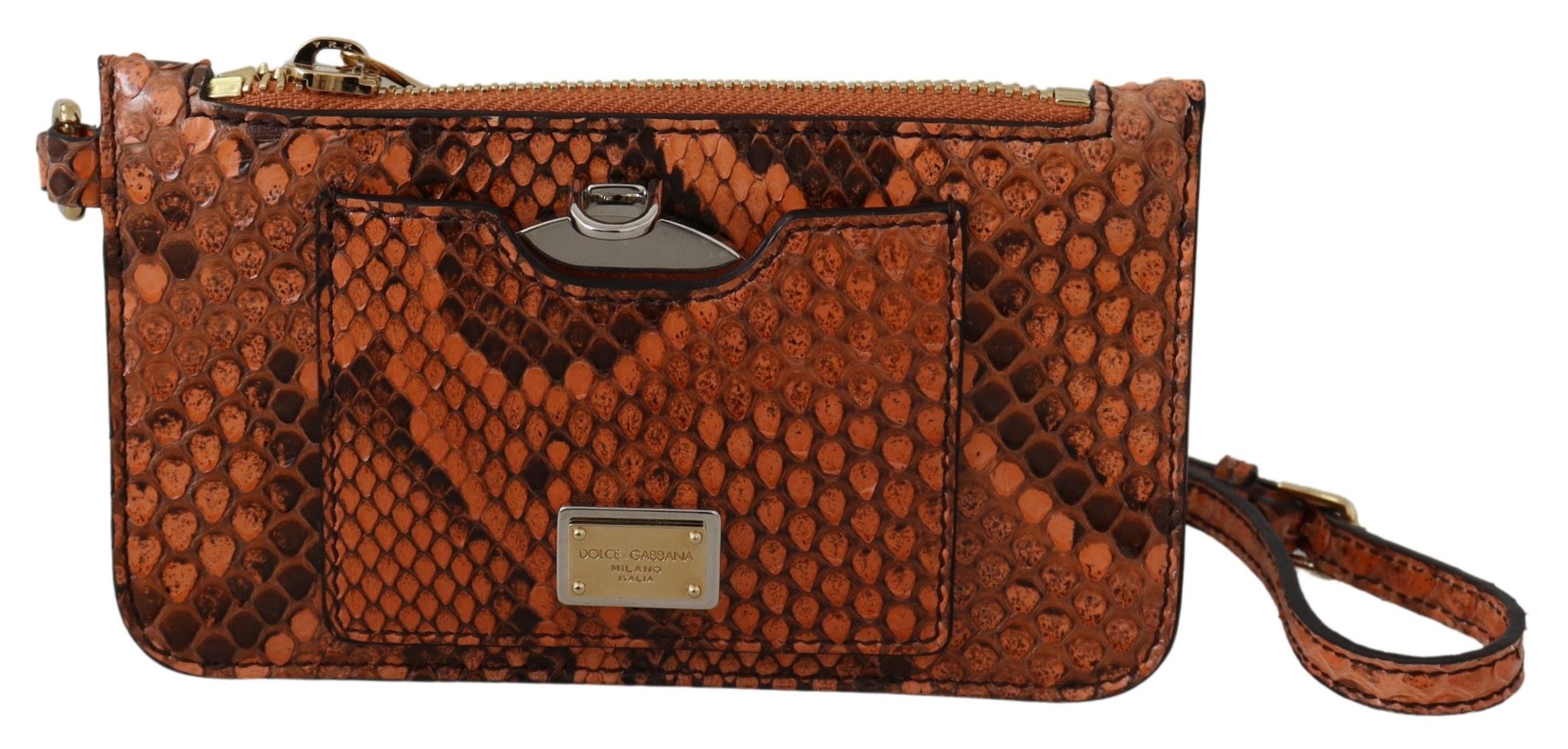 Dolce & Gabbana Elegant Python Patterned Leather Wristlet - Luksusmuotia Dolce & Gabbana - Tutustu YVES JAVANNI® 