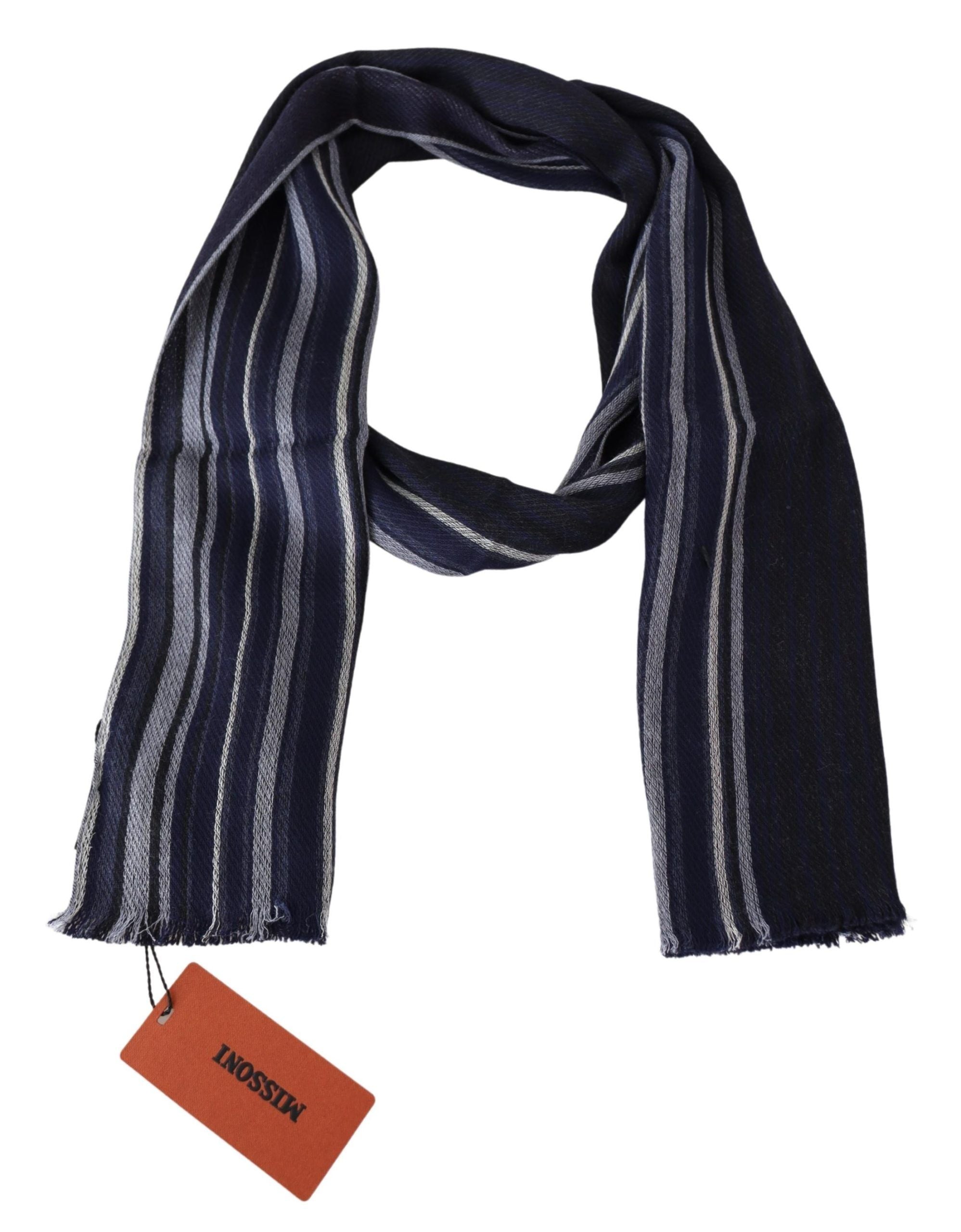 Missoni Chic Multicolor Wool Silk Striped Scarf - Luksusmuotia Missoni - Tutustu YVES JAVANNI® 