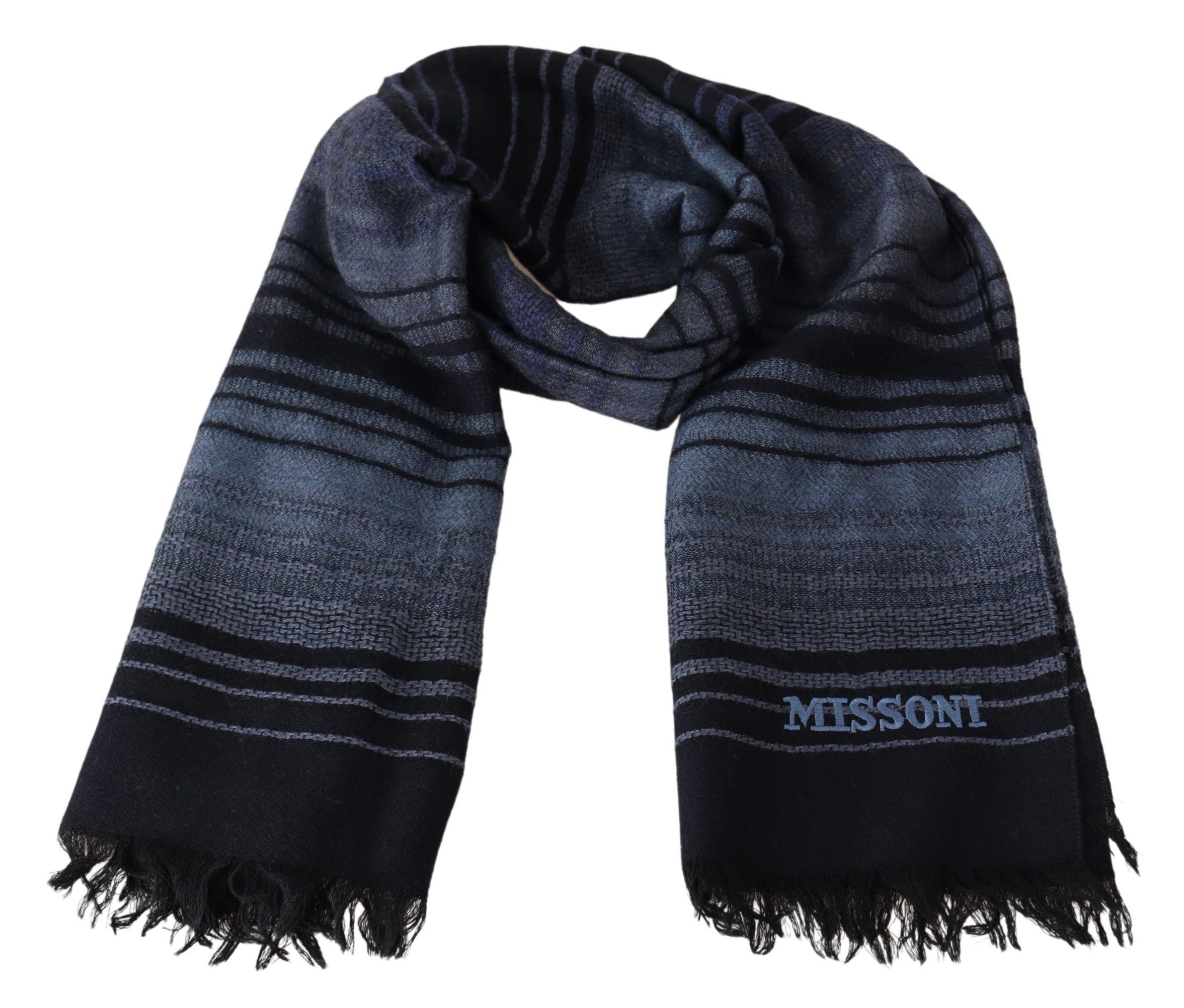 Missoni Elegant Multicolor Patterned Wool Scarf - Luksusmuotia Missoni - Tutustu YVES JAVANNI® 