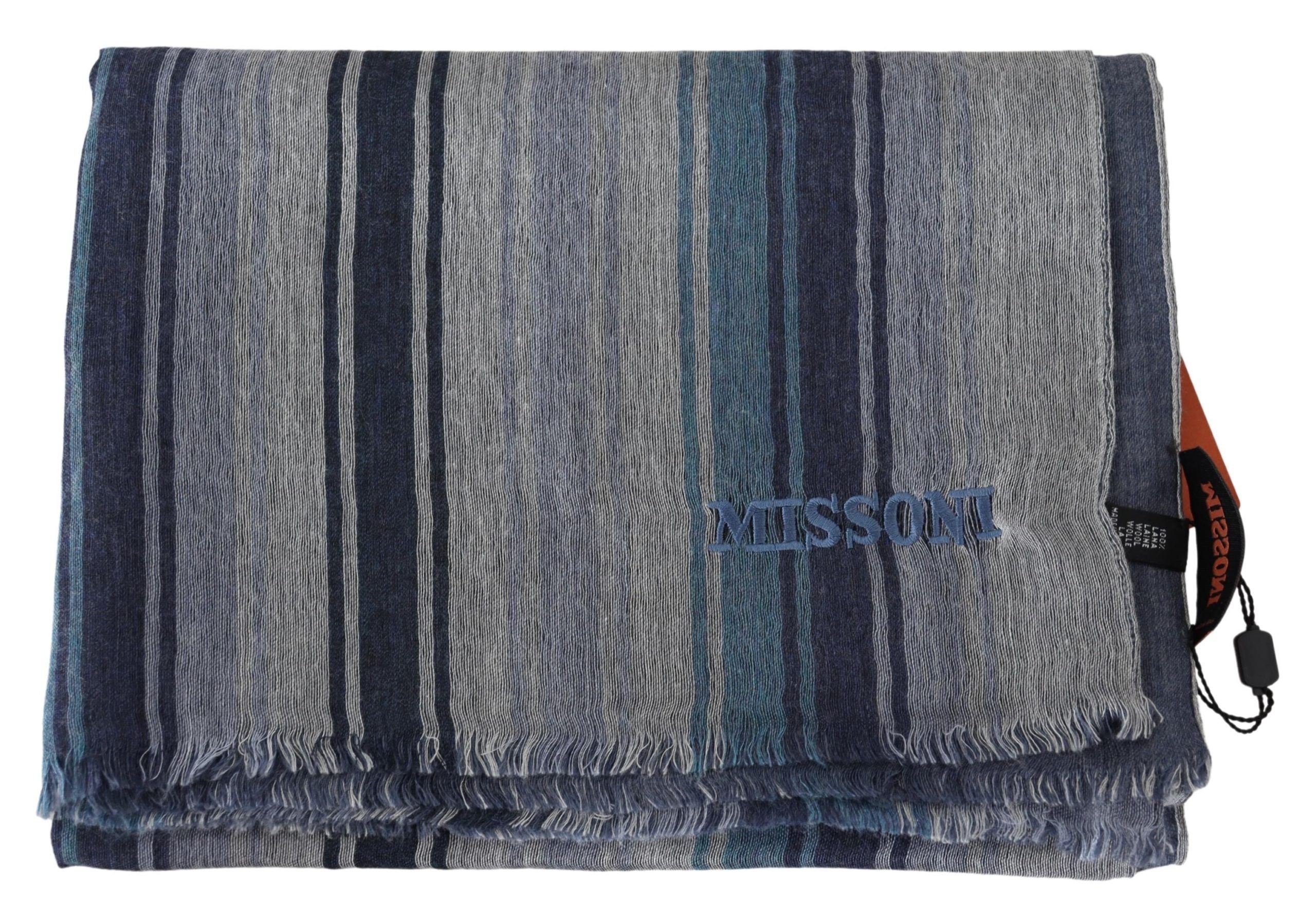 Missoni Elegant Multicolor Wool Scarf with Logo Embroidery - Luksuslaukut ja asusteet Missoni - Tutustu YVES JAVANNI® 