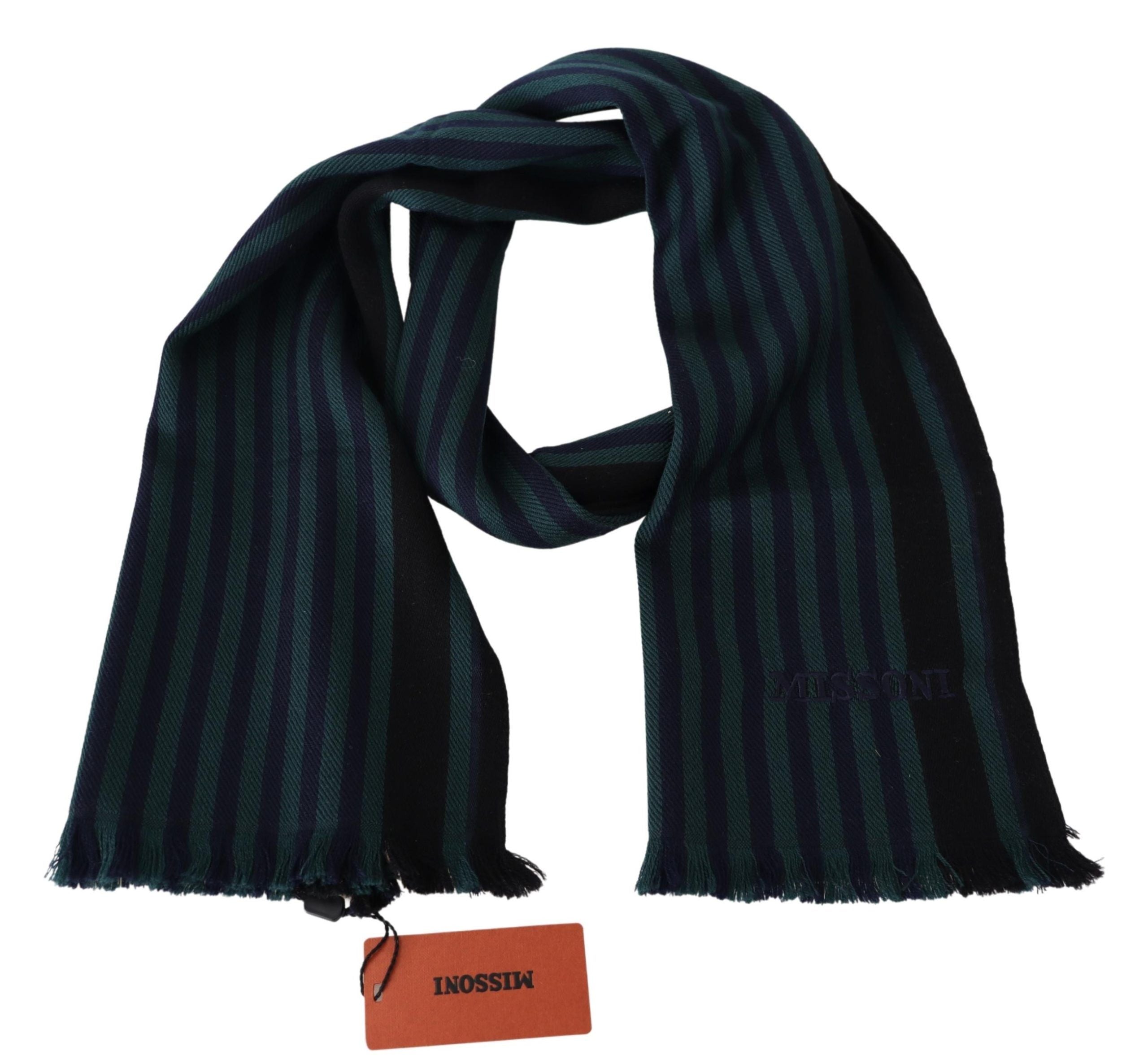 Missoni Elegant Multicolor Wool Scarf with Fringes - Luksusmuotia Missoni - Tutustu YVES JAVANNI® 