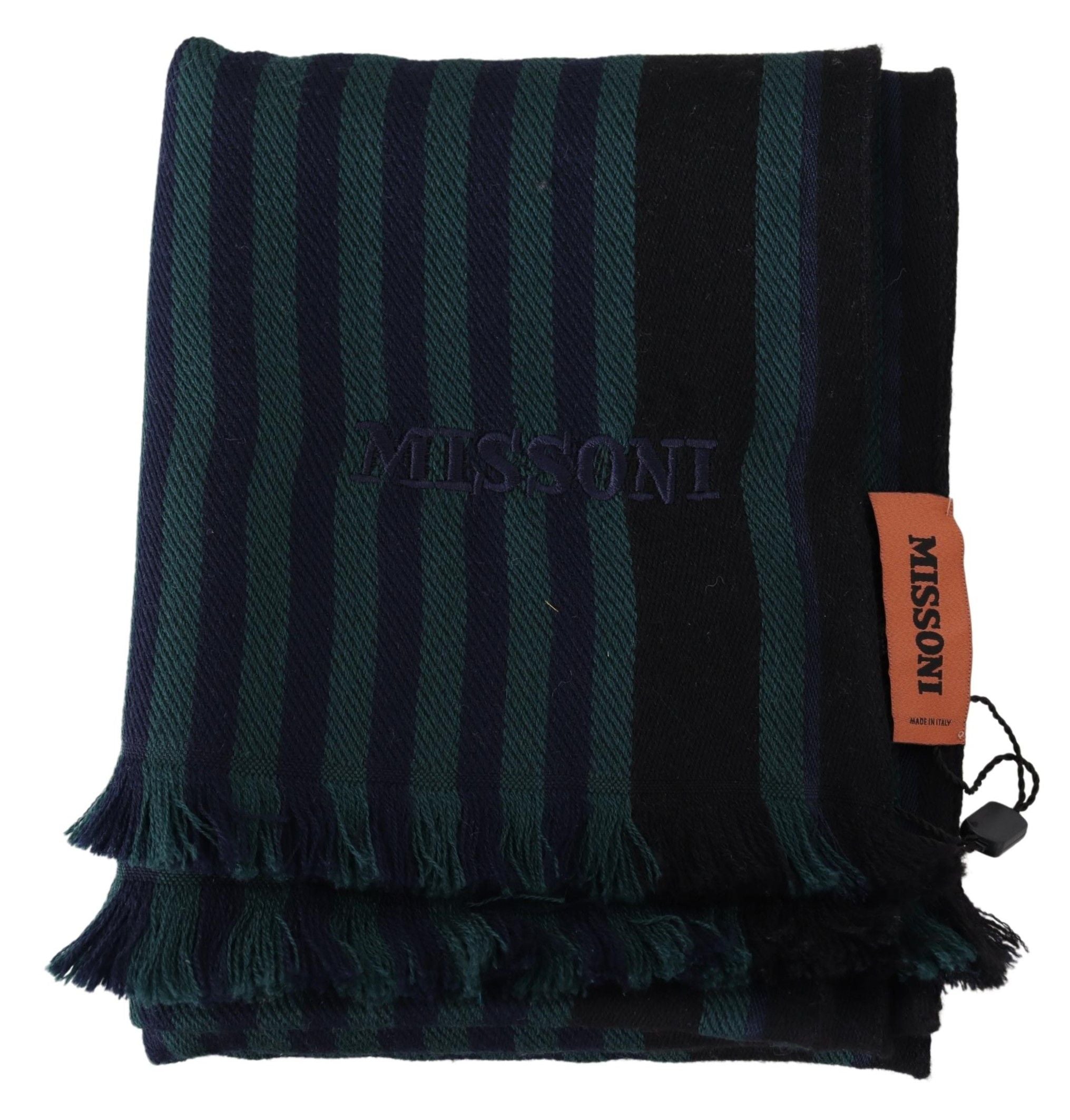 Missoni Elegant Multicolor Wool Scarf with Fringes - Luksuslaukut ja asusteet Missoni - Tutustu YVES JAVANNI® 