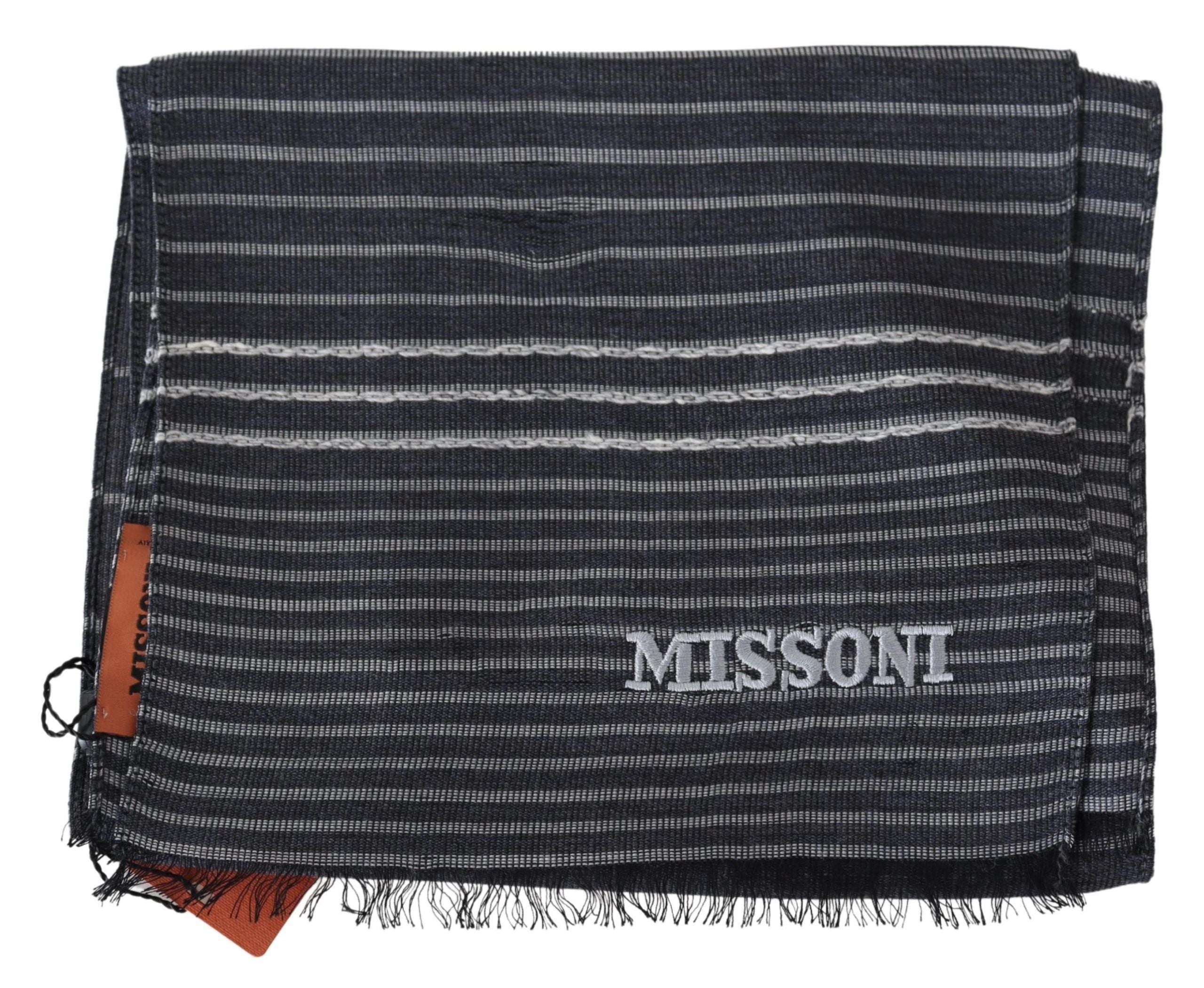 Missoni Elegant Wool-Silk Striped Scarf - Luksusmuotia Missoni - Tutustu YVES JAVANNI® 